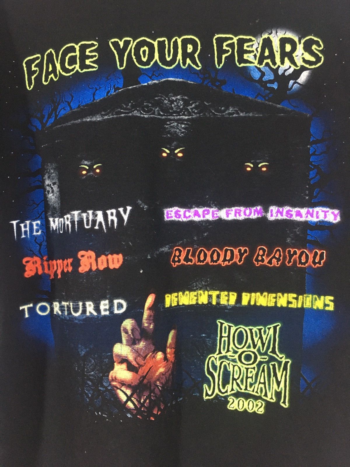 Vintage Vintage 2002 Howl -O- Scream horror t shirt Size US M / EU 48-50 / 2 - 4 Thumbnail