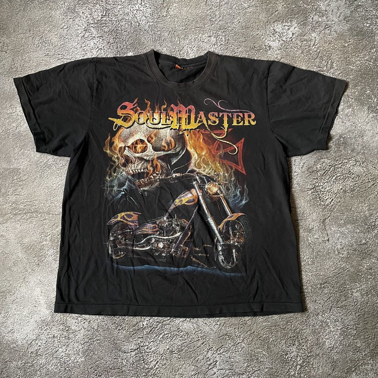 Vintage Vintage Y2K Soulmaster Graphic Tee Skull Grunge Black XL Size US XL / EU 56 / 4 - 3 Thumbnail
