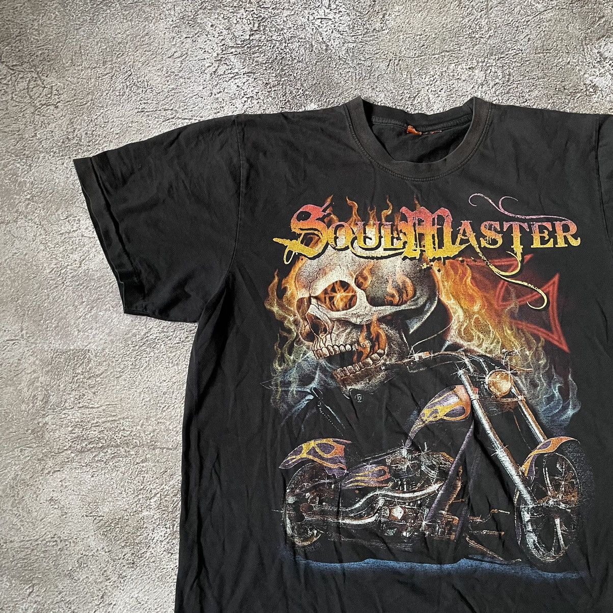 Vintage Vintage Y2K Soulmaster Graphic Tee Skull Grunge Black XL Size US XL / EU 56 / 4 - 4 Thumbnail