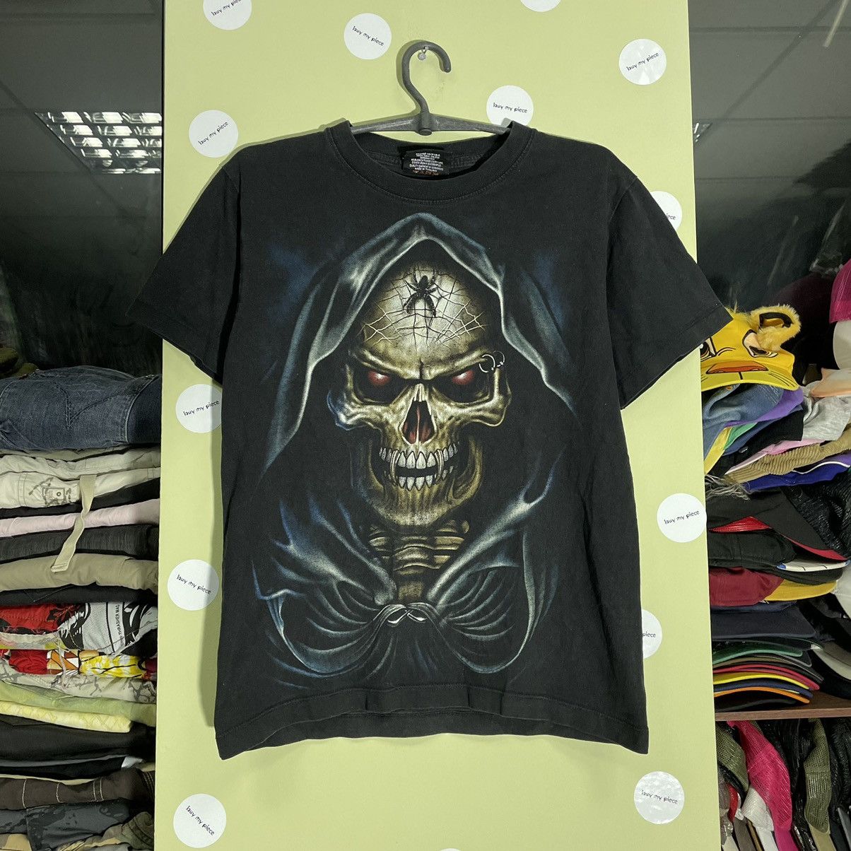Vintage Vintage Y2K Skull Graphic Tee Horror Punk Streetwear Dark S Size US S / EU 44-46 / 1 - 1 Thumbnail