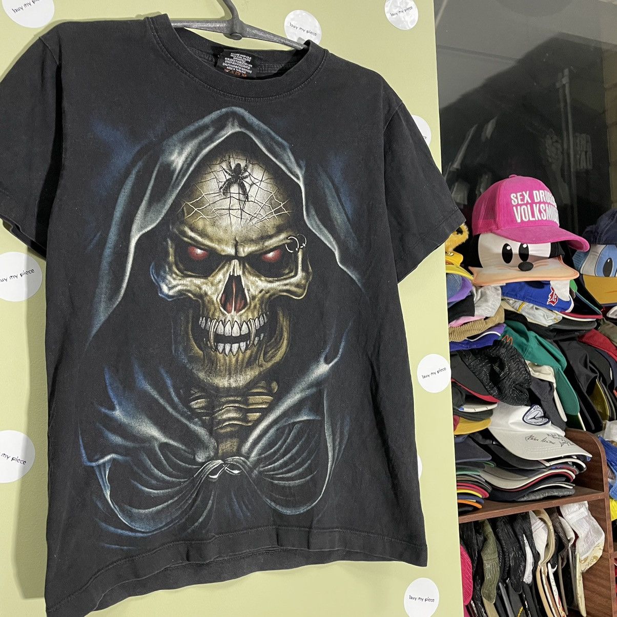 Vintage Vintage Y2K Skull Graphic Tee Horror Punk Streetwear Dark S Size US S / EU 44-46 / 1 - 2 Thumbnail