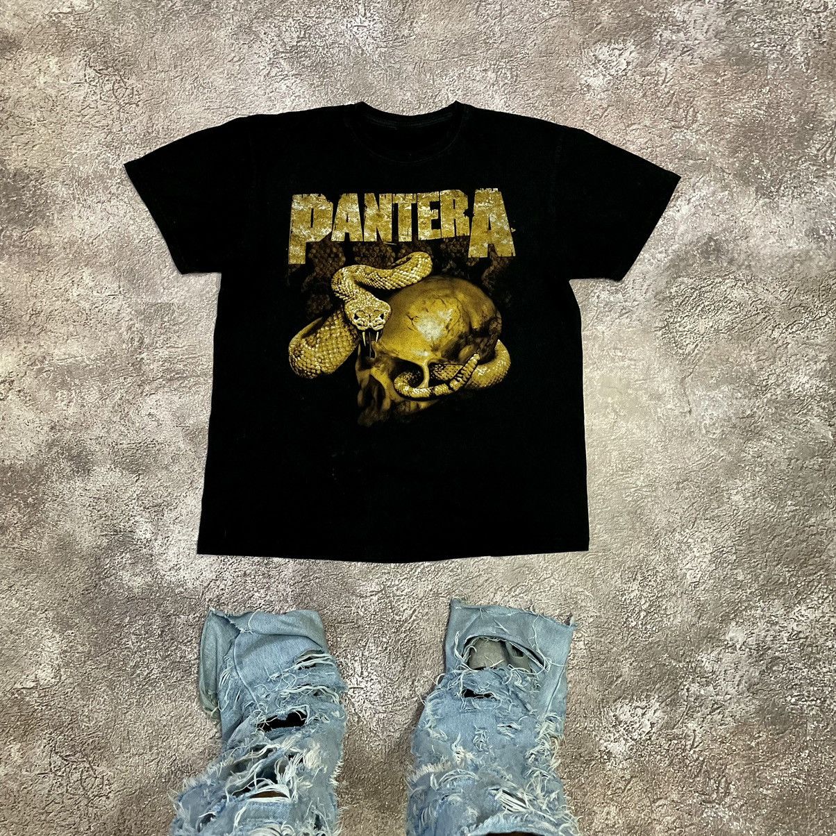 Vintage Vintage 90s Pantera Graphic Tee Band Tee Grunge Oversized M Size US M / EU 48-50 / 2 - 1 Thumbnail