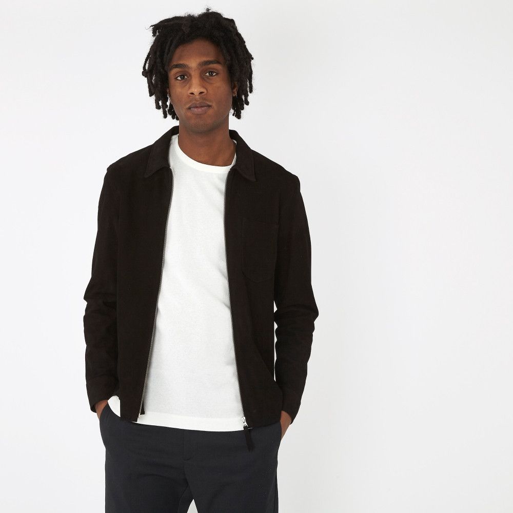 Our Legacy Our Legacy Zip Shirt Jacket - Black Suede Size US S / EU 44-46 / 1 - 9 Thumbnail