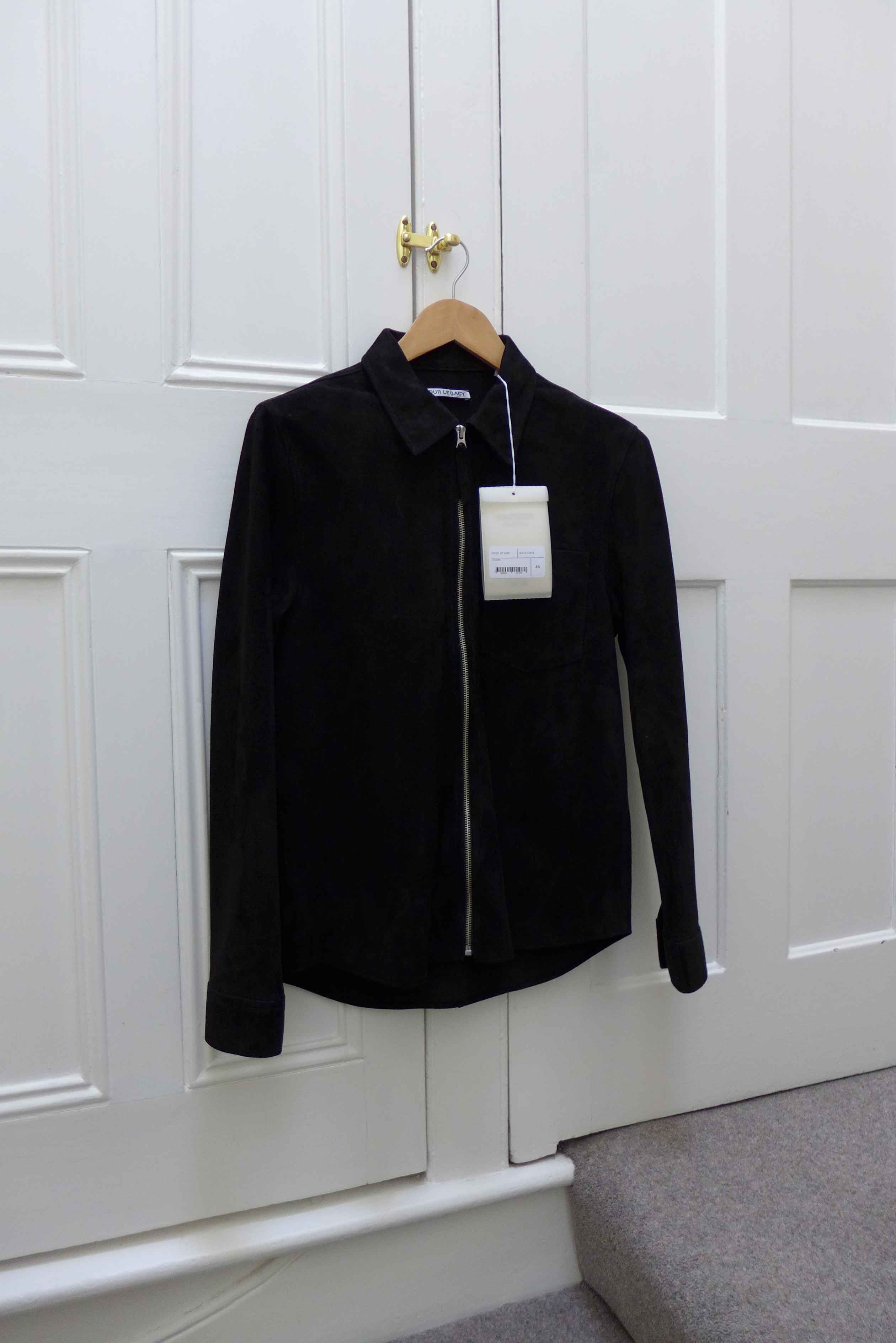 Our Legacy Our Legacy Zip Shirt Jacket - Black Suede Size US S / EU 44-46 / 1 - 11 Thumbnail