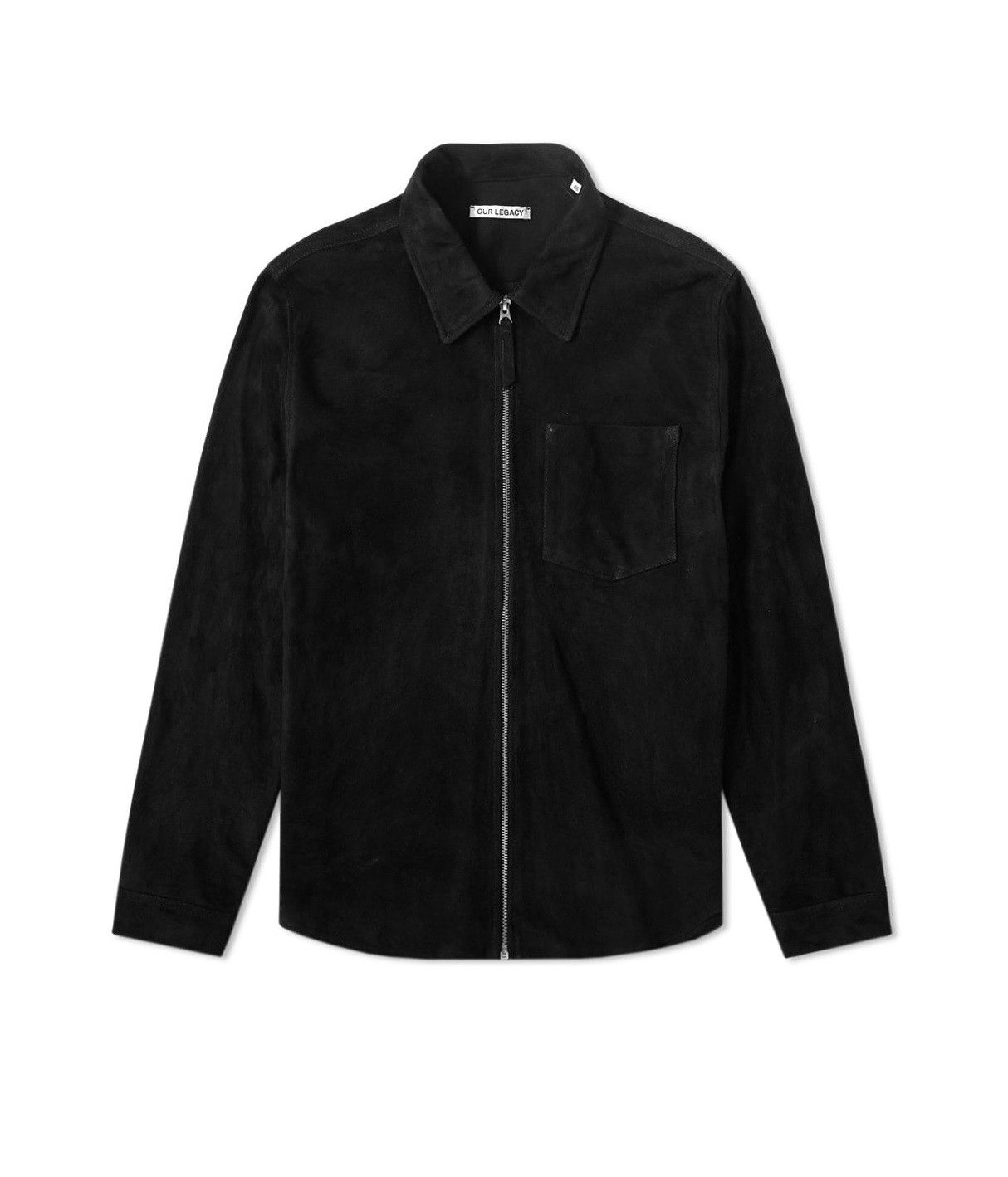 Our Legacy Our Legacy Zip Shirt Jacket - Black Suede | Grailed