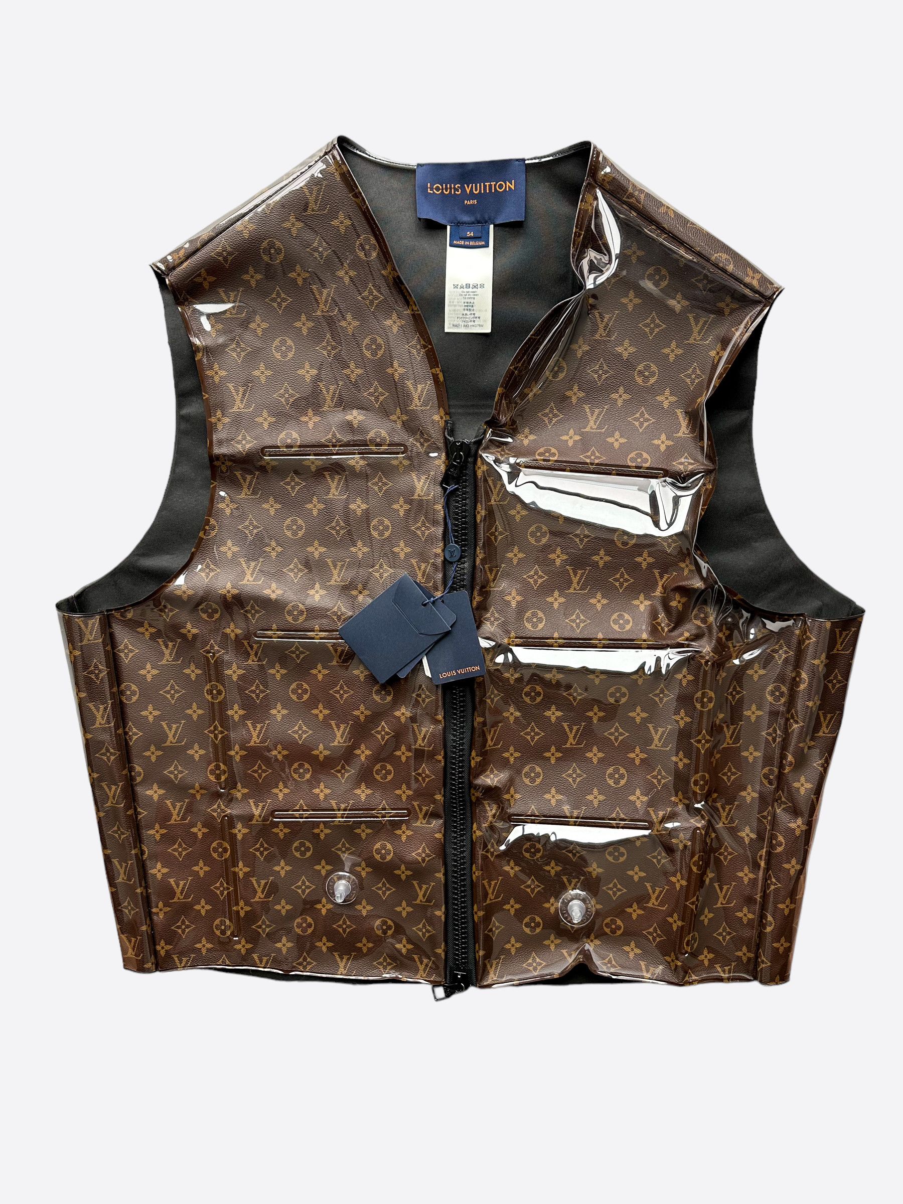 image of Louis Vuitton Brown Monogram Inflatable Vest, Men's (Size 2XL)