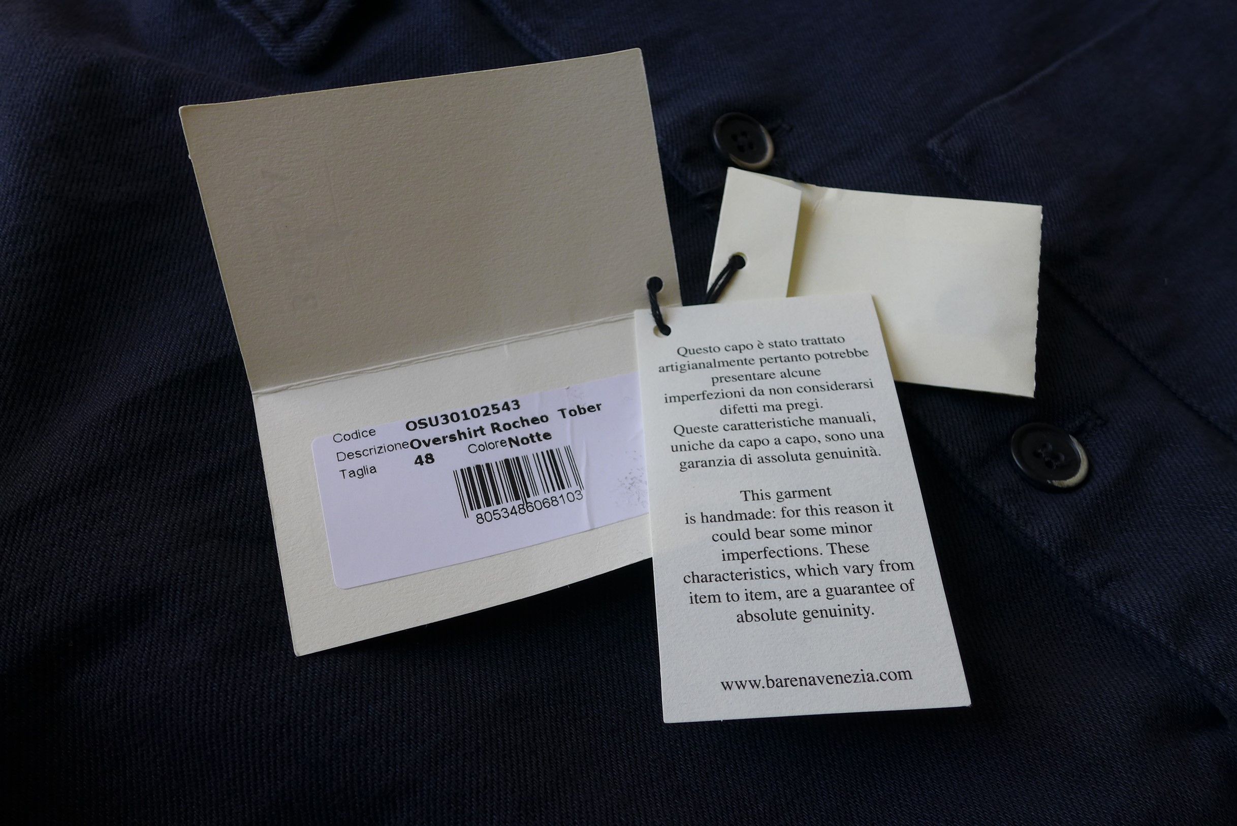 Barena Barena Rocheo Tober Overshirt Jacket - Navy - Size 48. Size US M / EU 48-50 / 2 - 17 Thumbnail