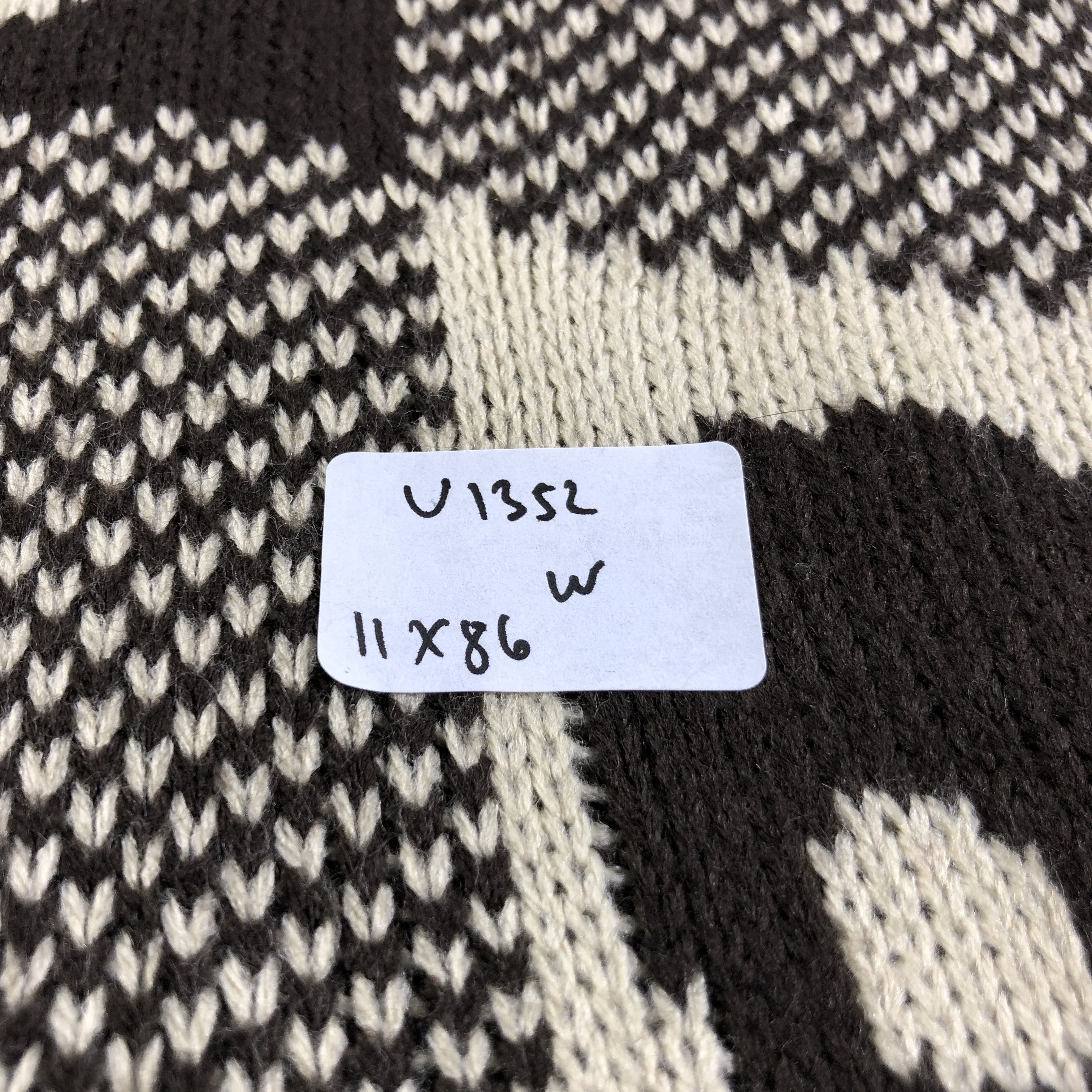 Seditionaries Skulls Checkered Wool Scarf Muffler V1352 Size ONE SIZE - 5 Thumbnail
