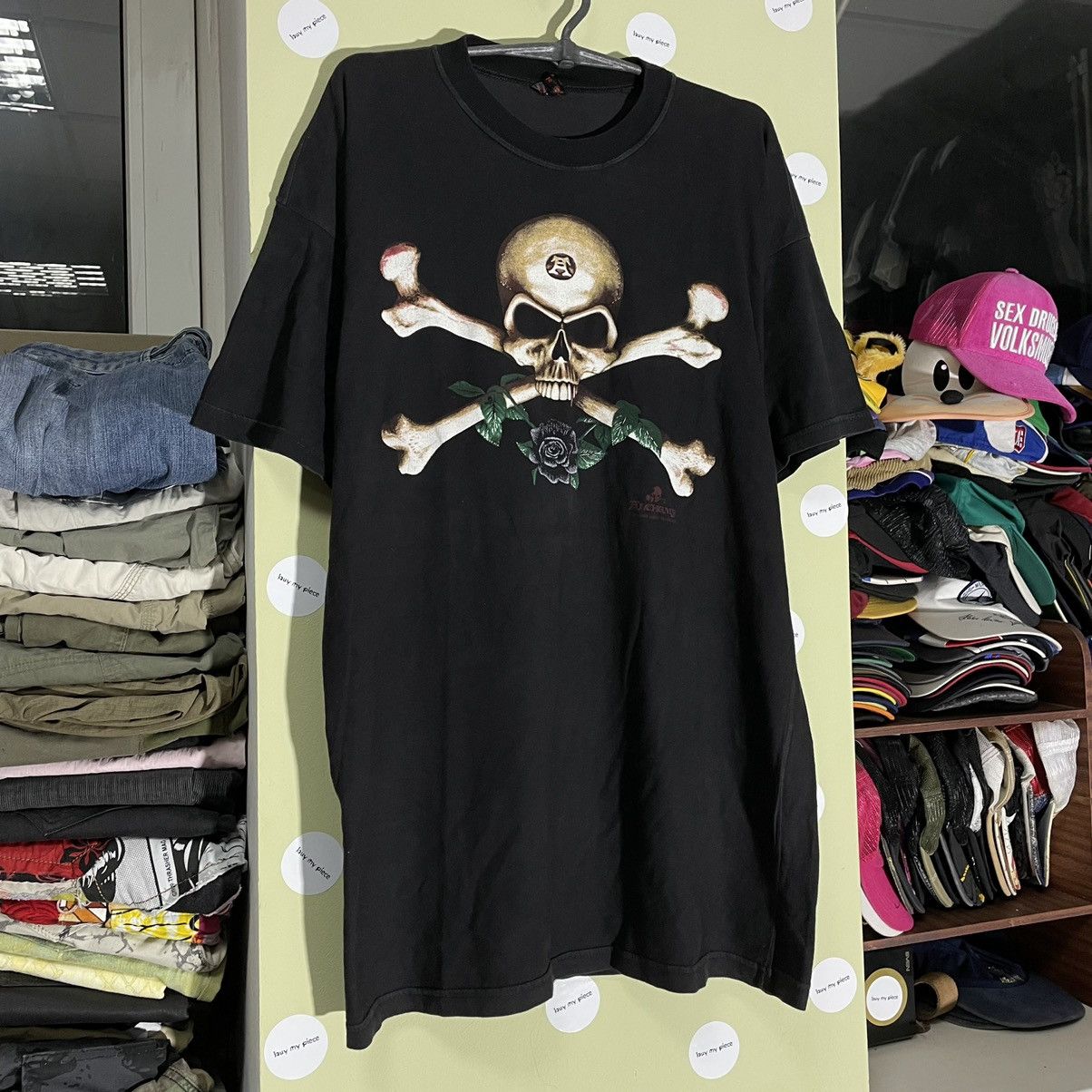 Vintage Vintage Y2K Skull Crossbones Graphic Tee Punk Grunge Boxy XL Size US XL / EU 56 / 4 - 3 Thumbnail