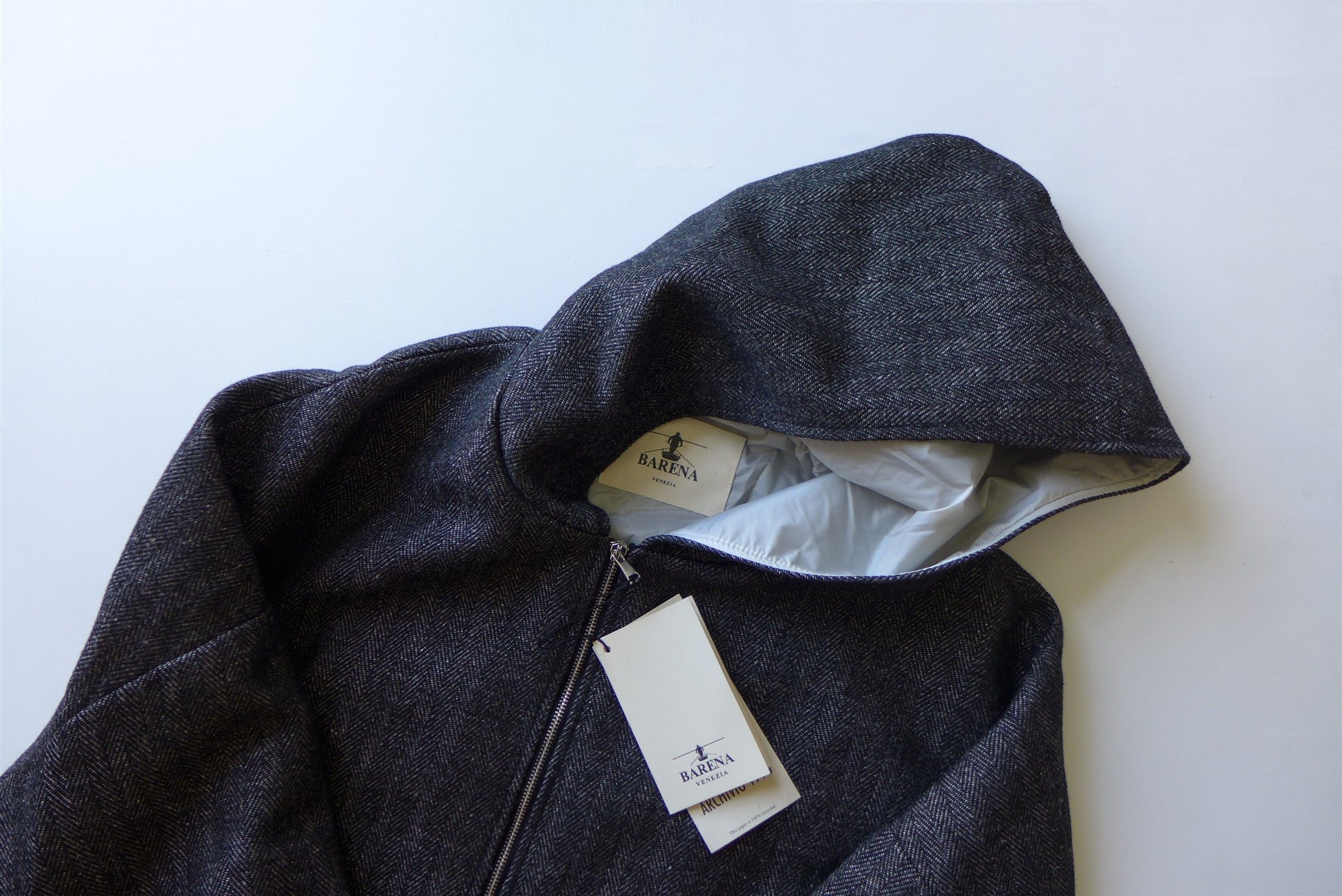 Barena Barena Archivio Luna Coat - Grey Herringbone Wool Size US XL / EU 56 / 4 - 4 Thumbnail