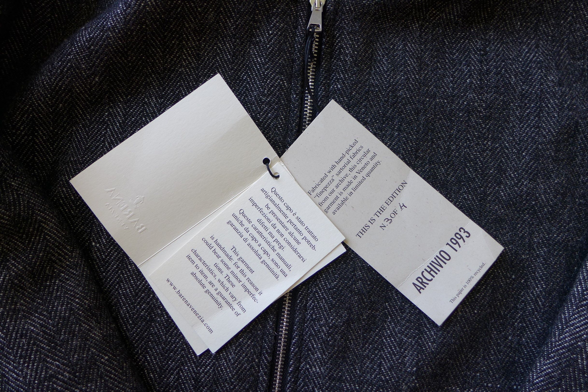 Barena Barena Archivio Luna Coat - Grey Herringbone Wool Size US XL / EU 56 / 4 - 10 Thumbnail