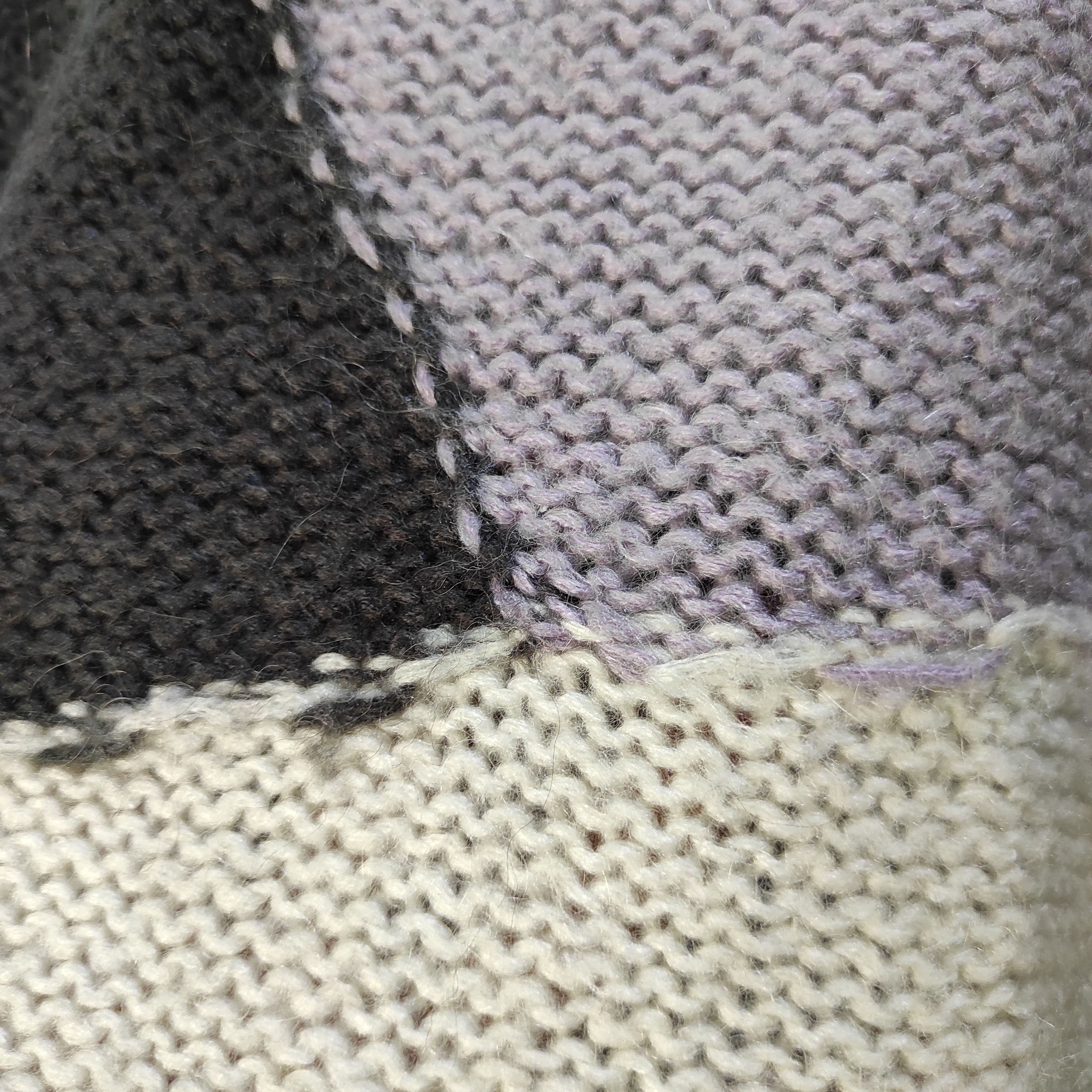 Aran Isles Knitwear × Japanese Brand Heather Color block Knitwear Sweaters Size M / US 6-8 / IT 42-44 - 7 Thumbnail