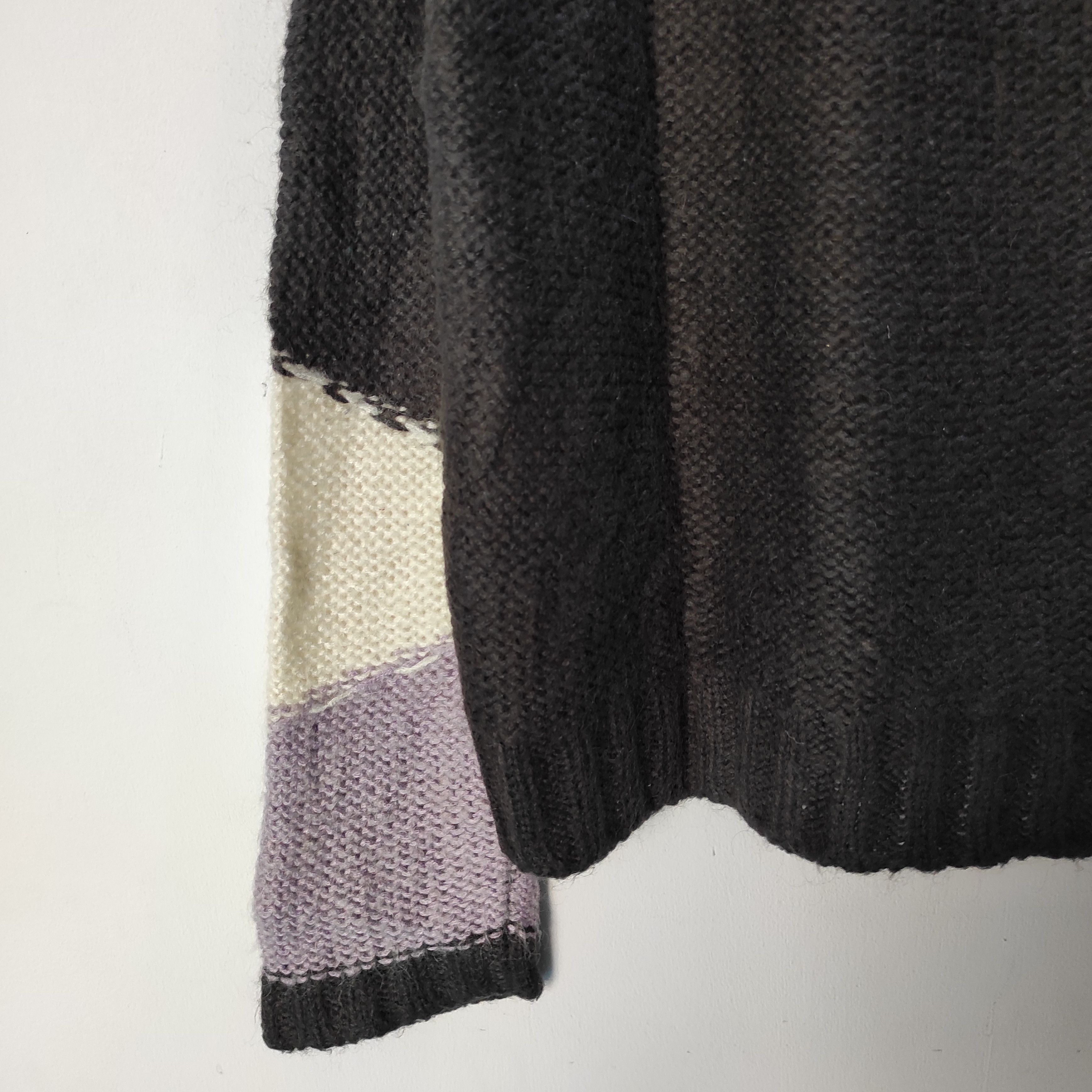 Aran Isles Knitwear × Japanese Brand Heather Color block Knitwear Sweaters Size M / US 6-8 / IT 42-44 - 13 Thumbnail