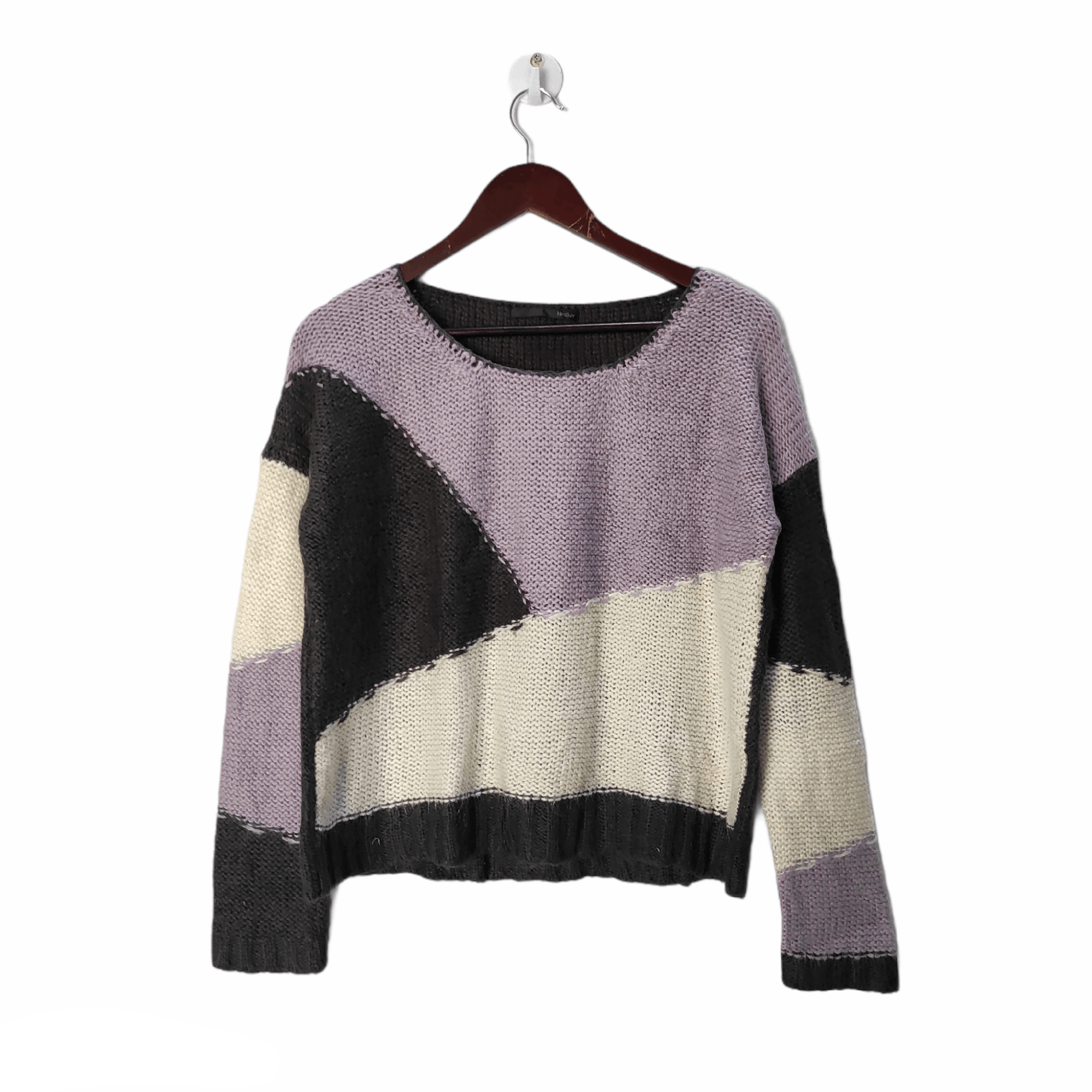 Aran Isles Knitwear × Japanese Brand Heather Color block Knitwear Sweaters Size M / US 6-8 / IT 42-44 - 1 Thumbnail