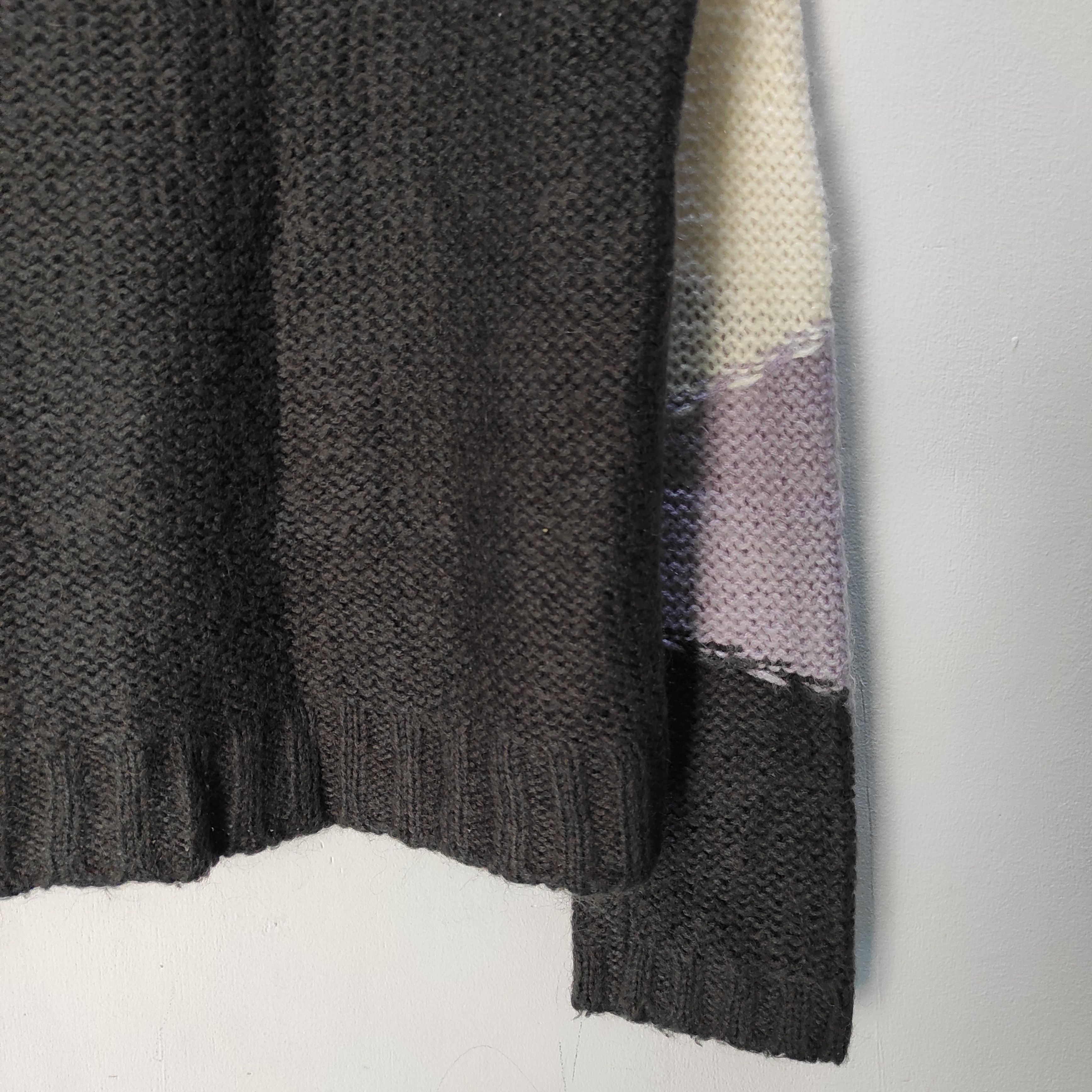 Aran Isles Knitwear × Japanese Brand Heather Color block Knitwear Sweaters Size M / US 6-8 / IT 42-44 - 12 Thumbnail