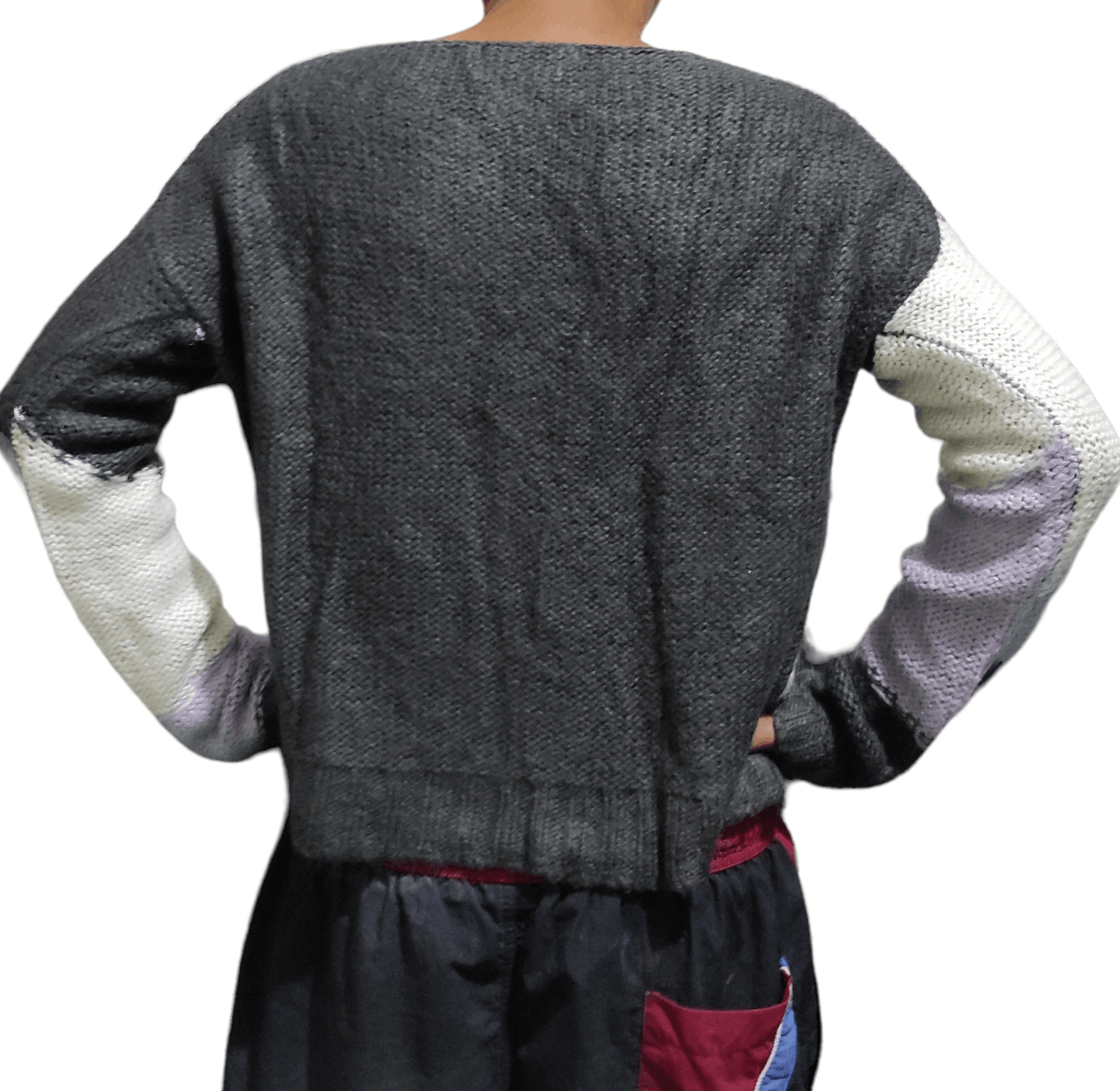 Aran Isles Knitwear × Japanese Brand Heather Color block Knitwear Sweaters Size M / US 6-8 / IT 42-44 - 15 Thumbnail