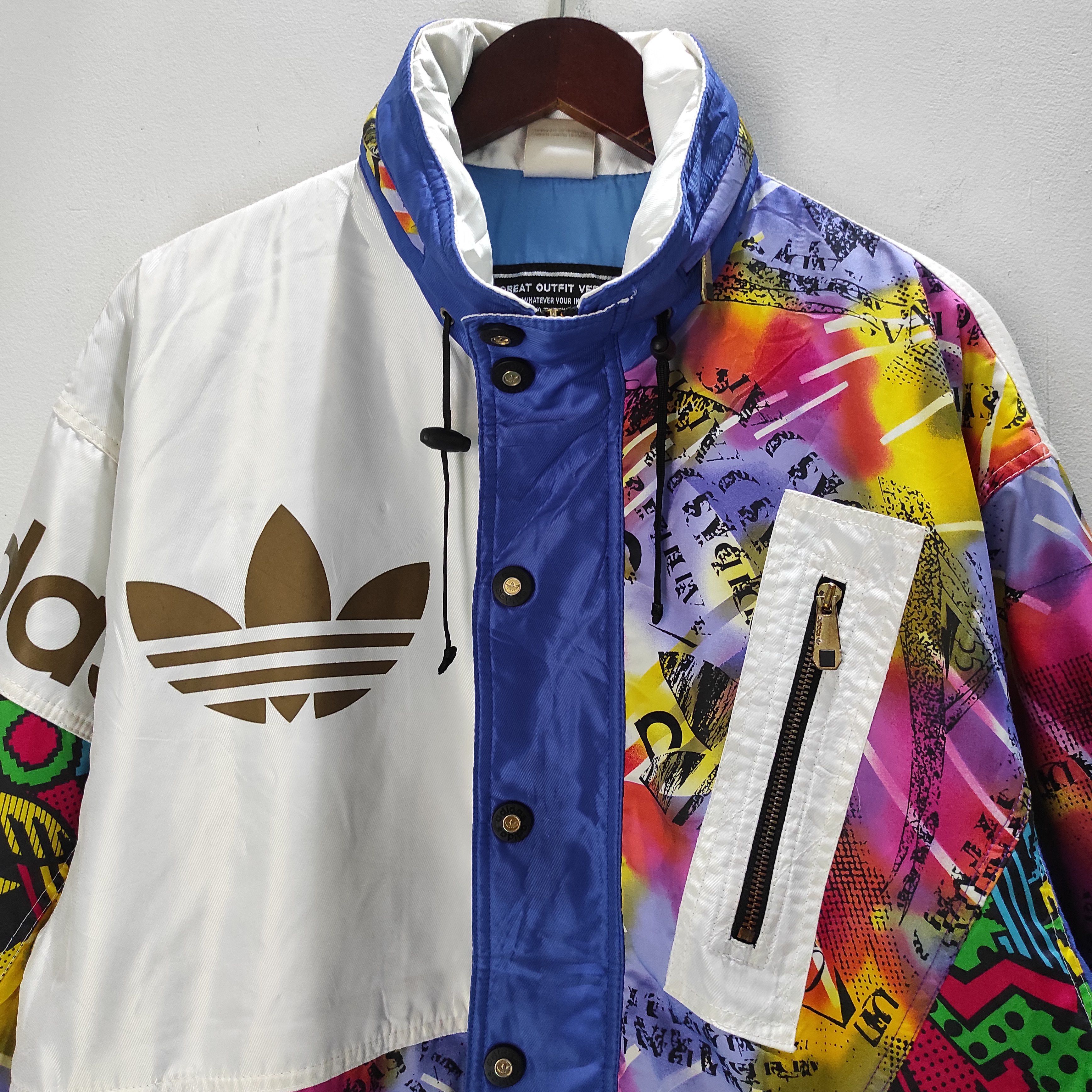 Adidas Vintage Adidas International Big Logo Gold Ski Jacket Size US L / EU 52-54 / 3 - 5 Thumbnail