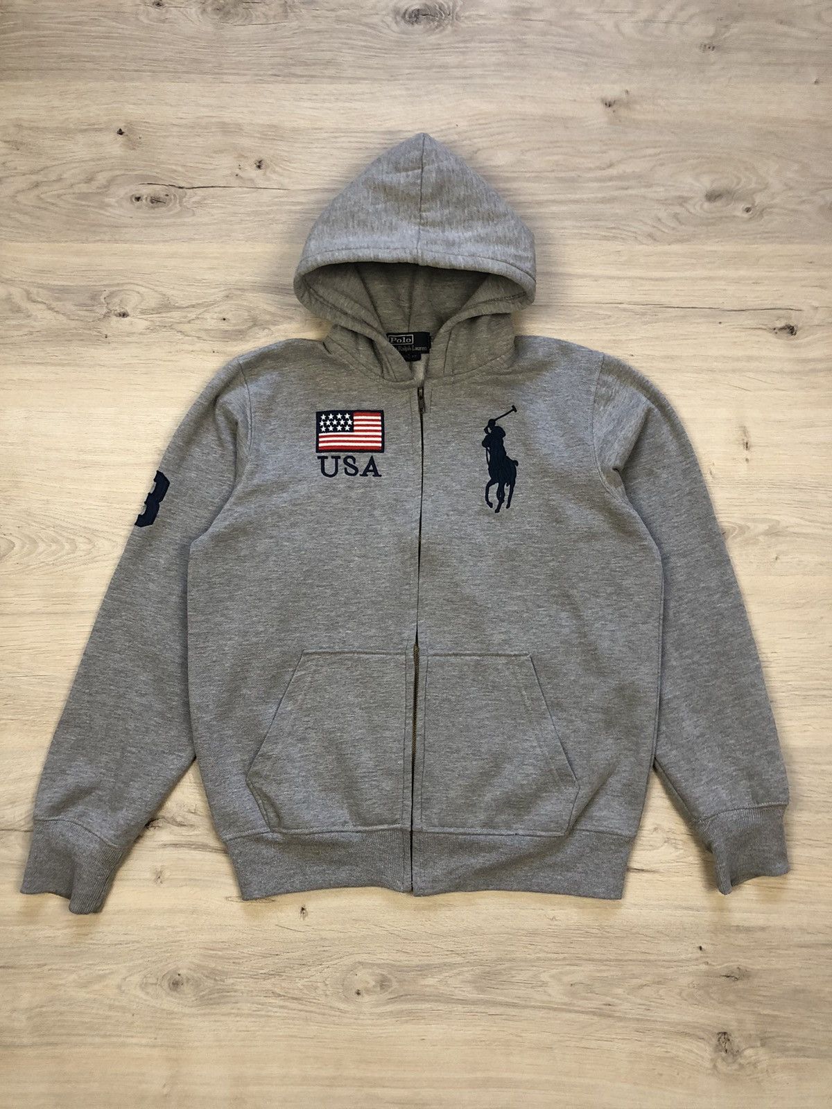 Vintage Polo Ralph Lauren Lauren Zip Up Hoodie Big Logo