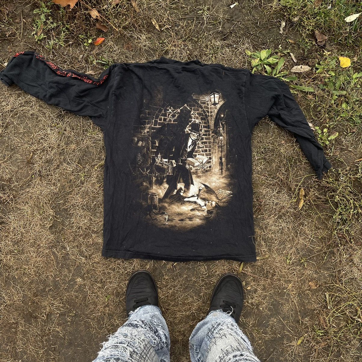 Vintage Vintage Y2K Sun Faded Graphic Tee Skull Horror Black Swag L Size US L / EU 52-54 / 3 - 8 Thumbnail