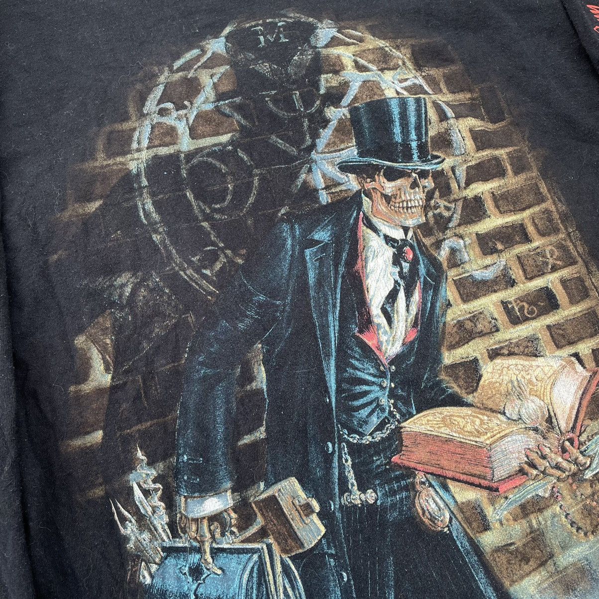 Vintage Vintage Y2K Sun Faded Graphic Tee Skull Horror Black Swag L Size US L / EU 52-54 / 3 - 6 Thumbnail
