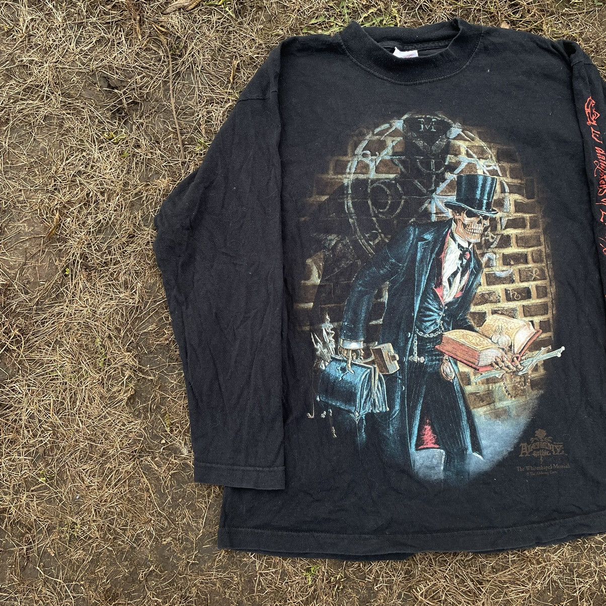 Vintage Vintage Y2K Sun Faded Graphic Tee Skull Horror Black Swag L Size US L / EU 52-54 / 3 - 4 Thumbnail