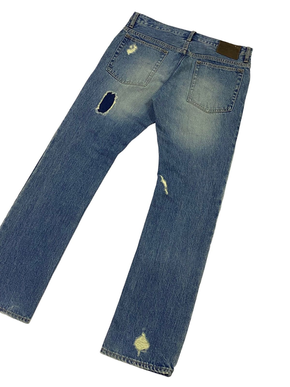 Japanese Brand × PPFM Nice Design‼️PPFM Ripped Distressed Denim Pants Size US 32 / EU 48 - 20 Thumbnail