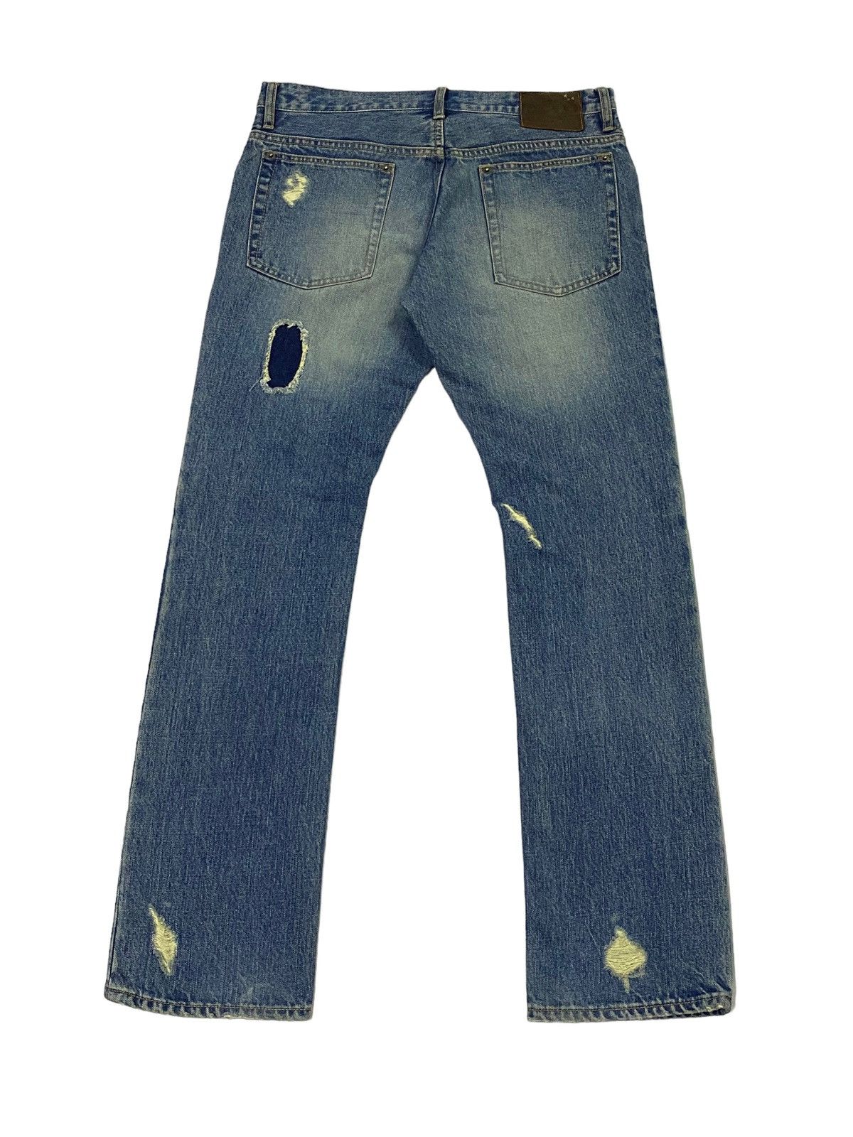 Japanese Brand × PPFM Nice Design‼️PPFM Ripped Distressed Denim Pants Size US 32 / EU 48 - 3 Thumbnail
