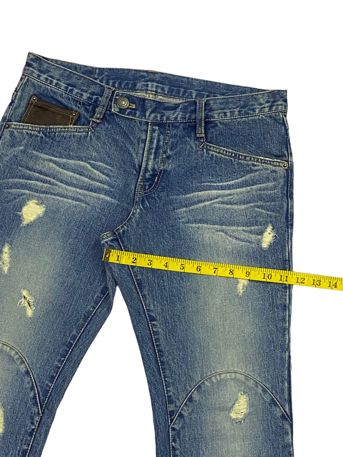 Japanese Brand × PPFM Nice Design‼️PPFM Ripped Distressed Denim Pants Size US 32 / EU 48 - 8 Thumbnail