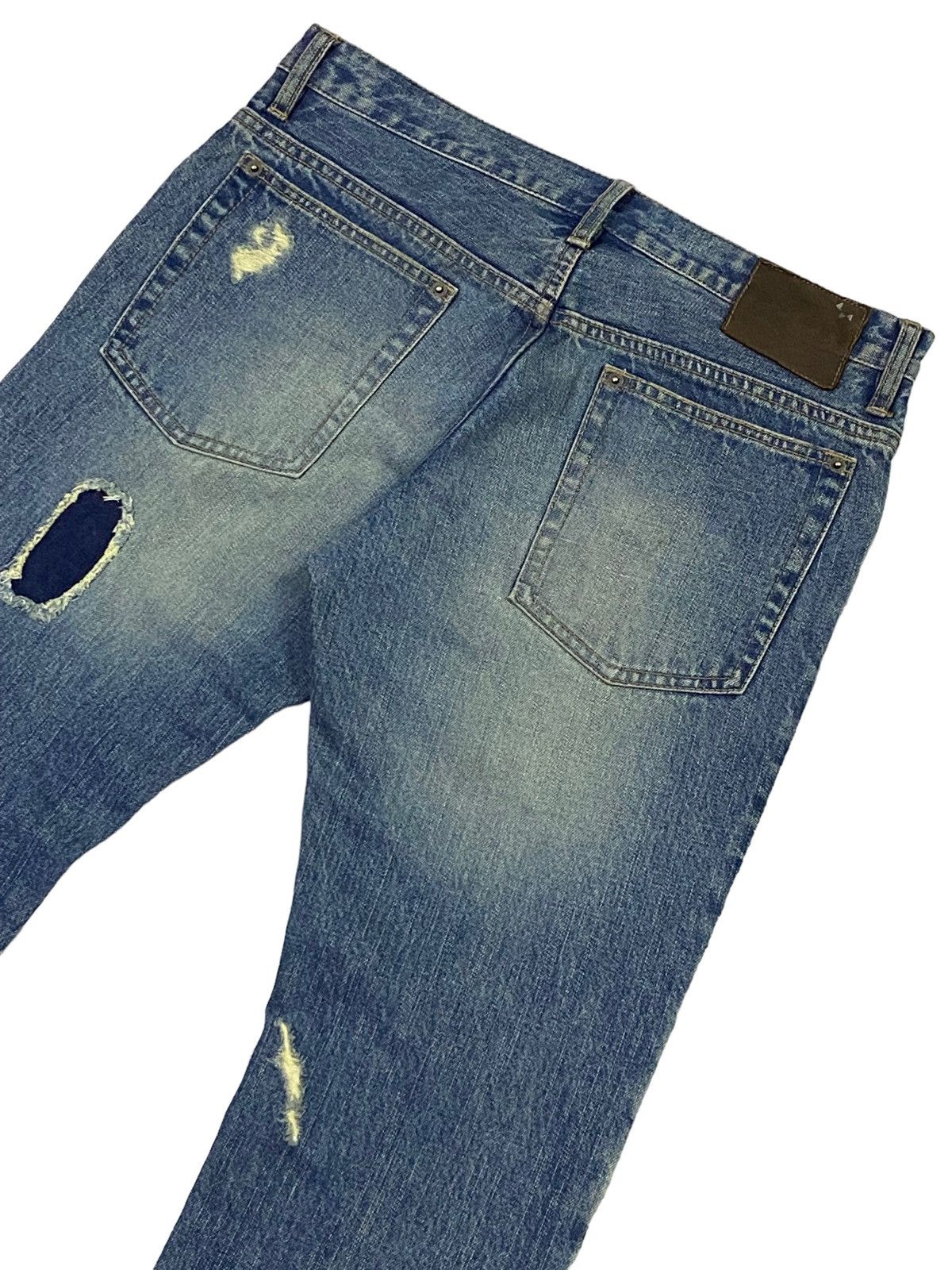 Japanese Brand × PPFM Nice Design‼️PPFM Ripped Distressed Denim Pants Size US 32 / EU 48 - 16 Thumbnail