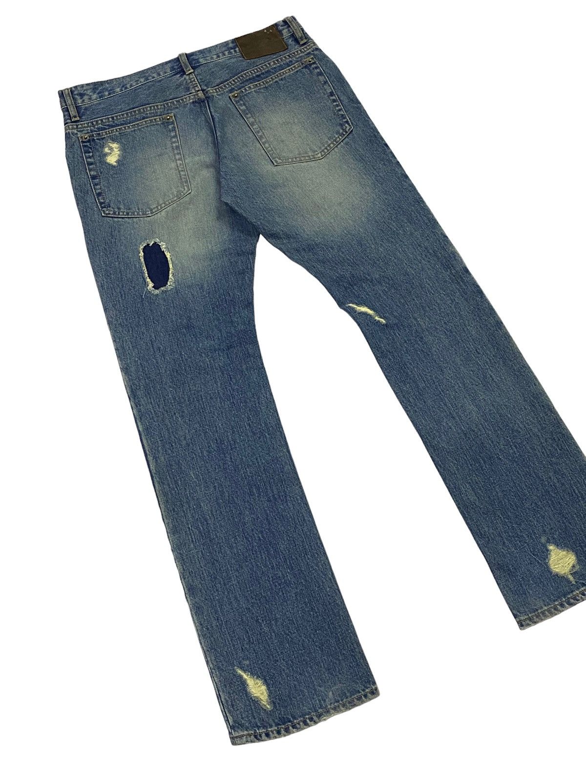 Japanese Brand × PPFM Nice Design‼️PPFM Ripped Distressed Denim Pants Size US 32 / EU 48 - 18 Thumbnail