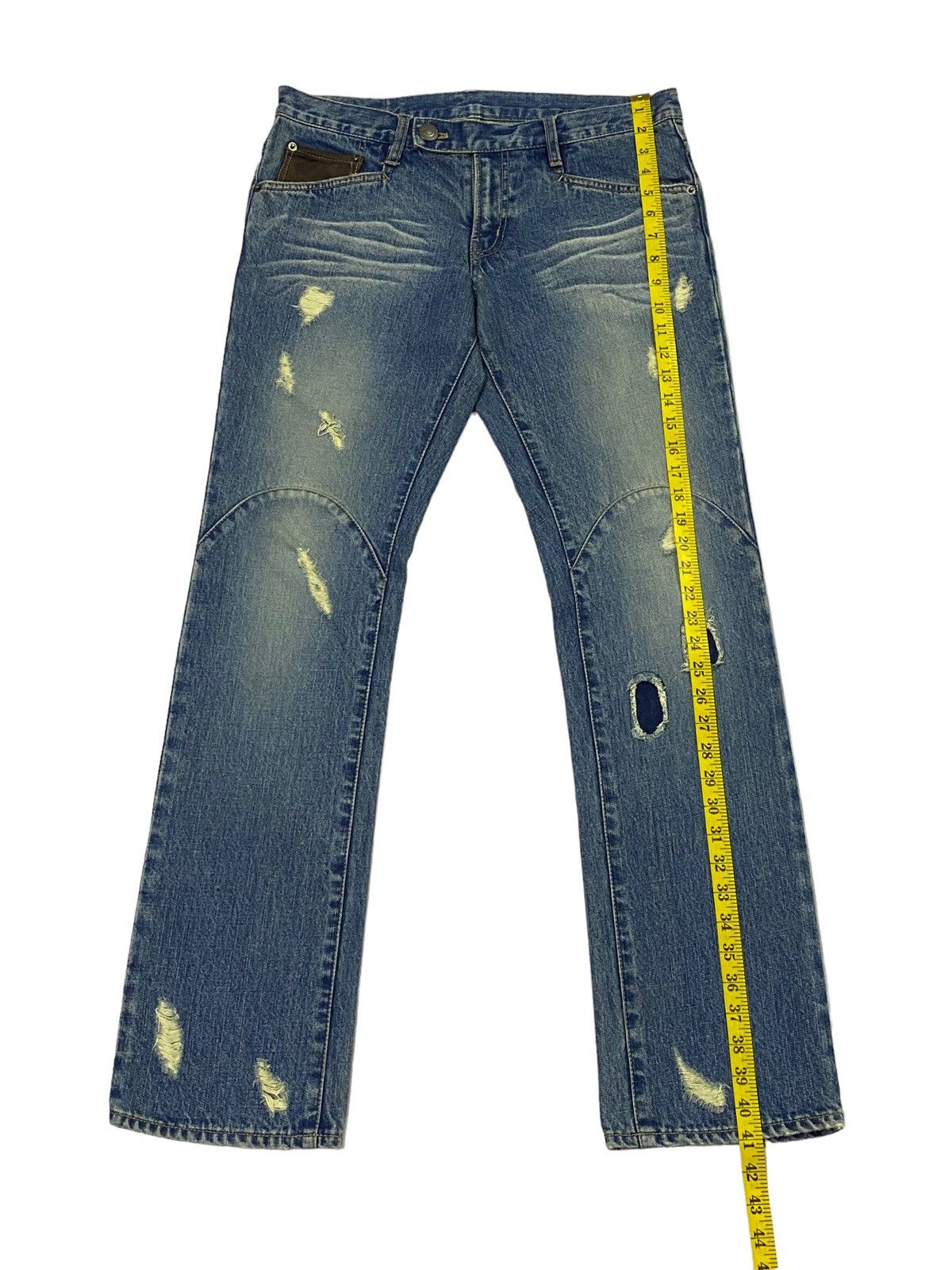 Japanese Brand × PPFM Nice Design‼️PPFM Ripped Distressed Denim Pants Size US 32 / EU 48 - 6 Thumbnail