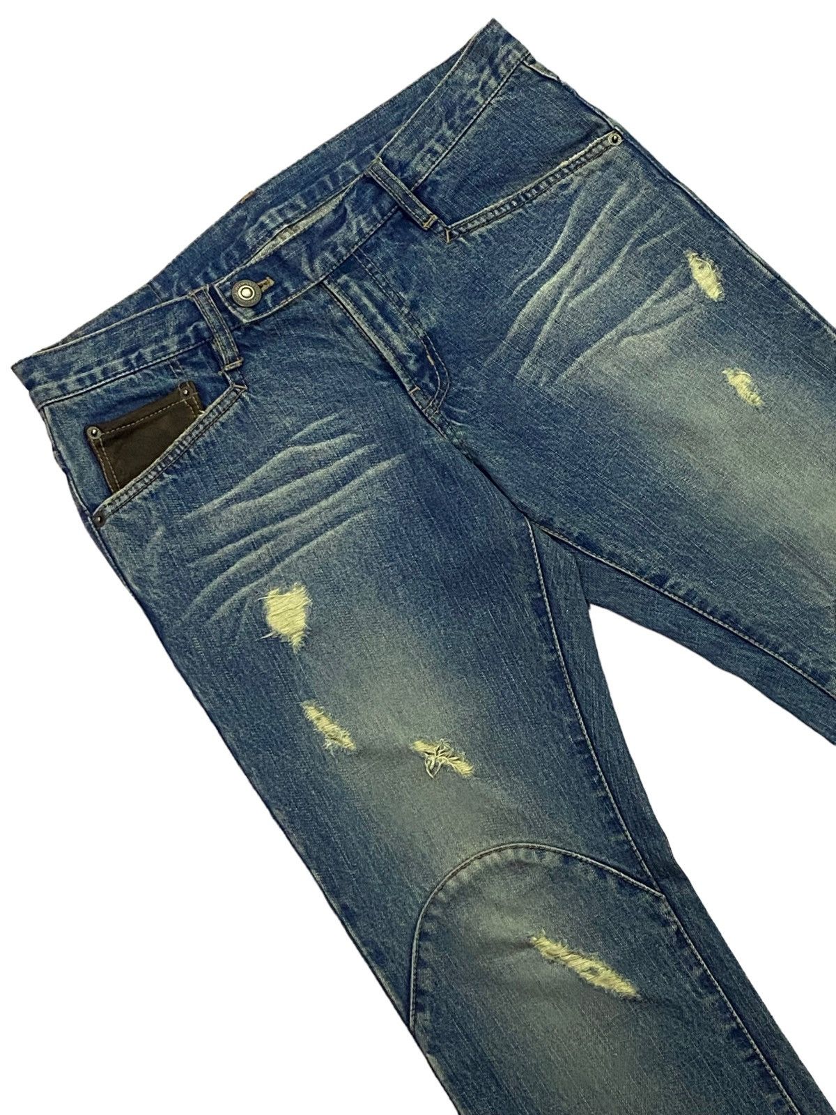 Japanese Brand × PPFM Nice Design‼️PPFM Ripped Distressed Denim Pants Size US 32 / EU 48 - 15 Thumbnail