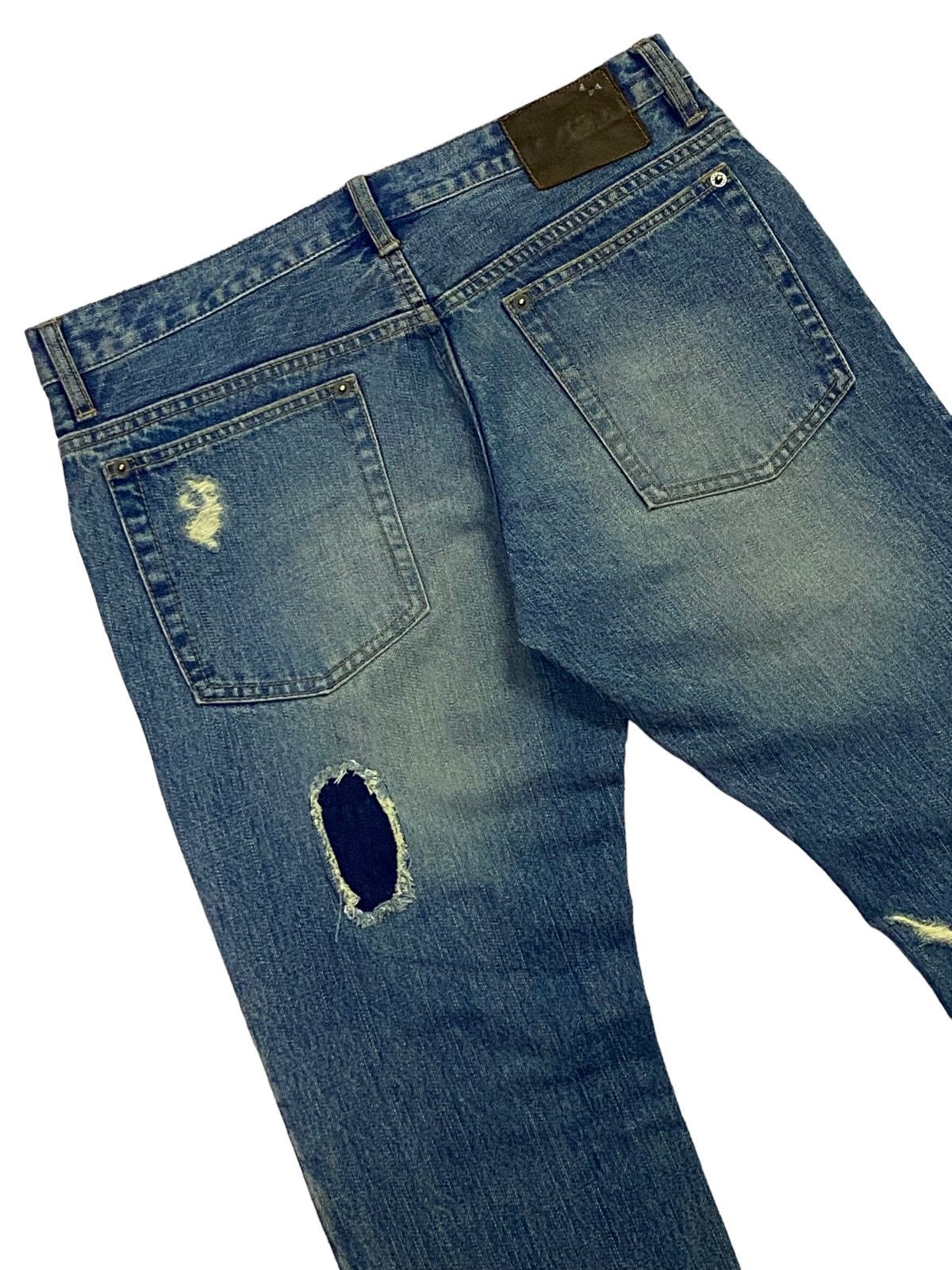 Japanese Brand × PPFM Nice Design‼️PPFM Ripped Distressed Denim Pants Size US 32 / EU 48 - 17 Thumbnail