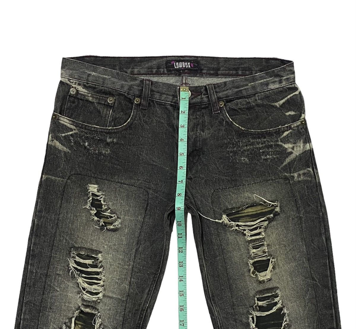 LOWBOX Nice Design‼️“LOWBOX” Ripped Distressed Denim Pants Size US 32 / EU 48 - 5 Thumbnail
