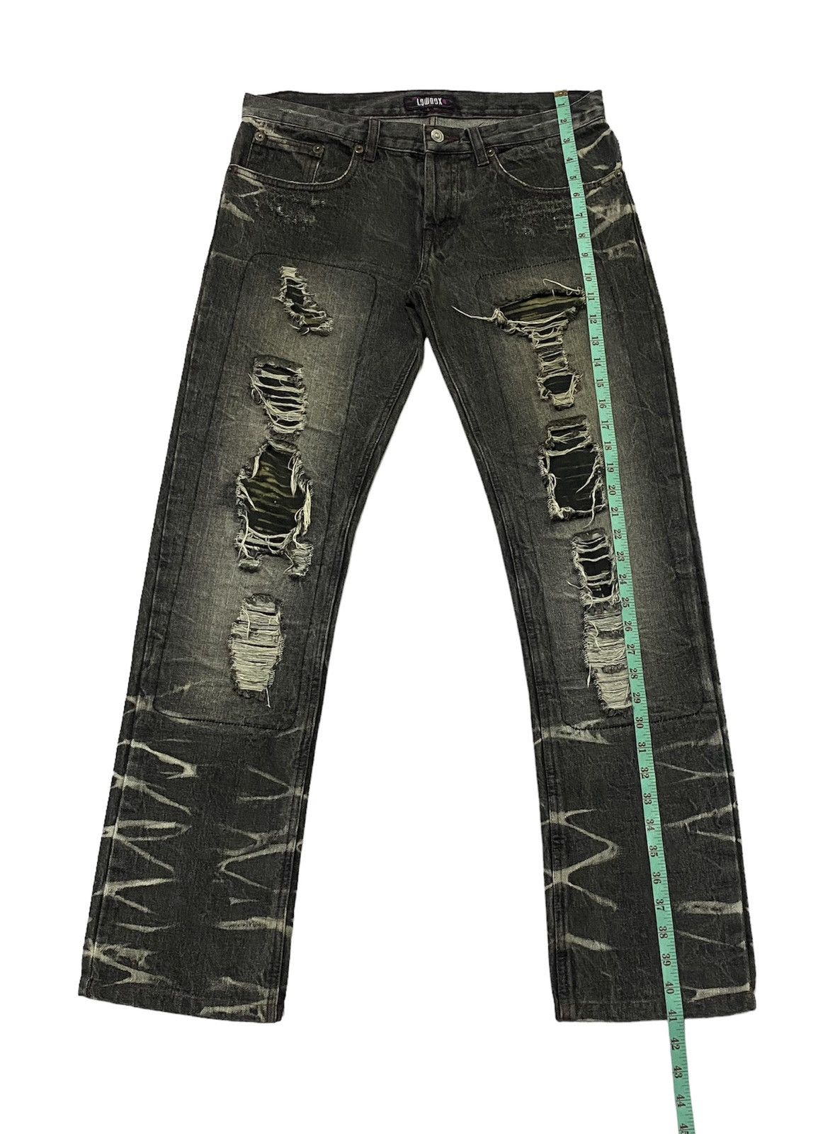 LOWBOX Nice Design‼️“LOWBOX” Ripped Distressed Denim Pants Size US 32 / EU 48 - 6 Thumbnail