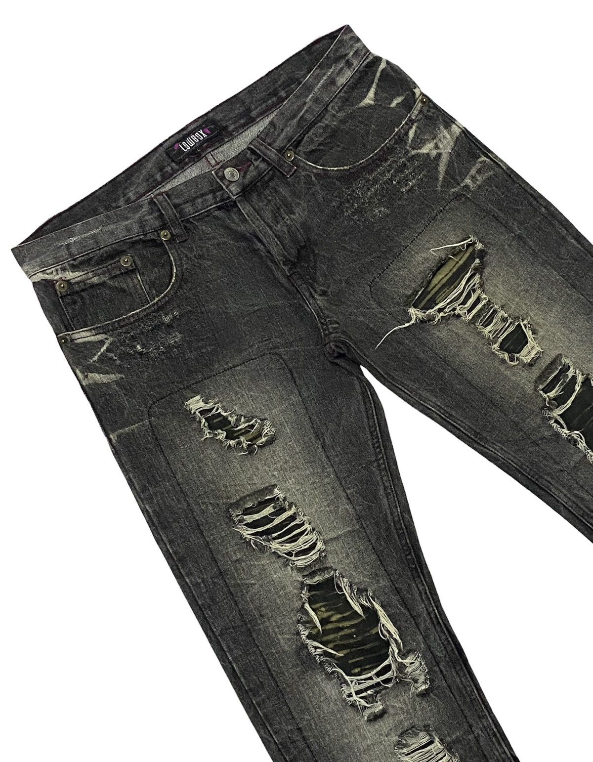 LOWBOX Nice Design‼️“LOWBOX” Ripped Distressed Denim Pants Size US 32 / EU 48 - 20 Thumbnail