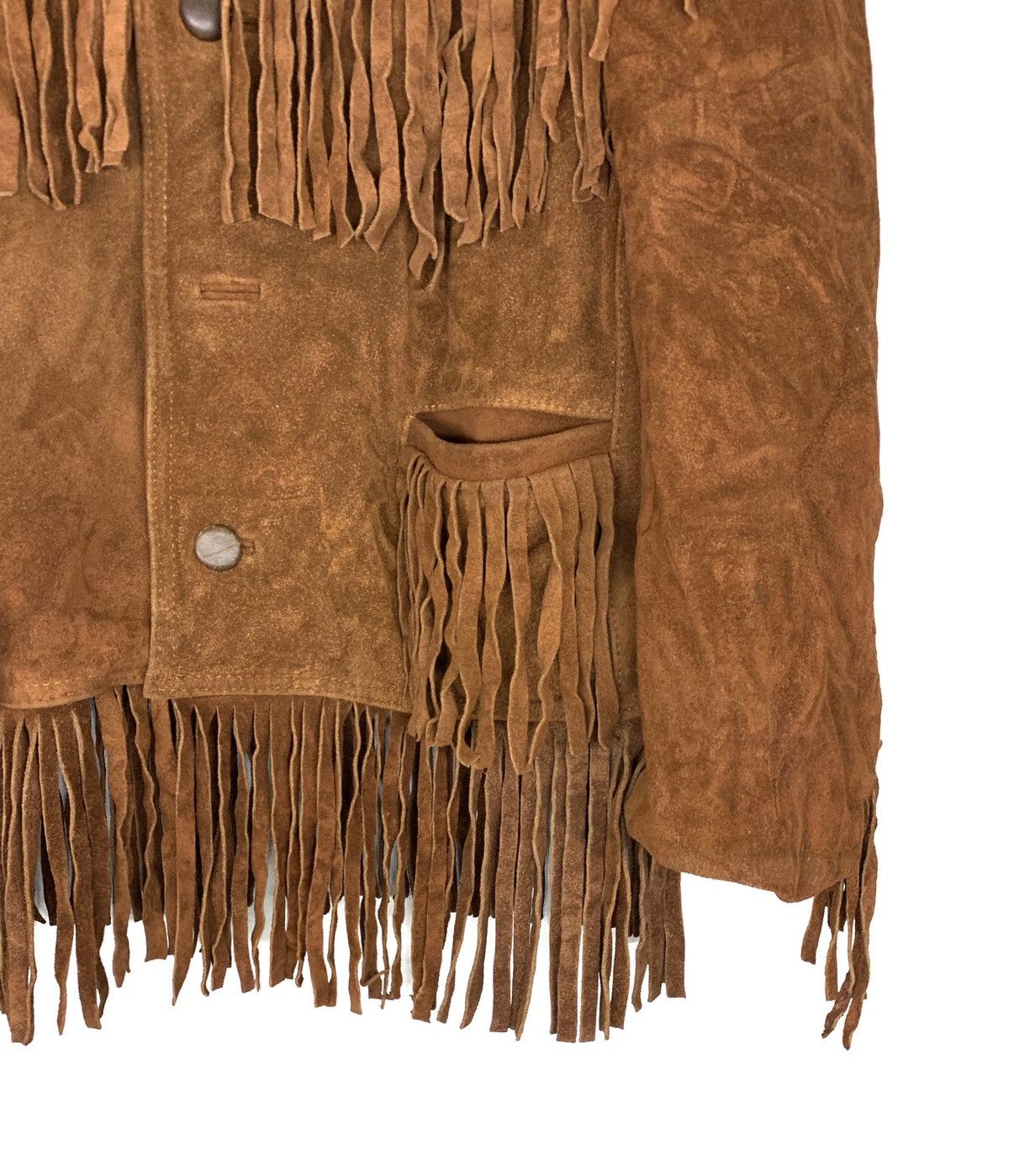 Japanese Brand Vintage Cowboy Suede Leather Fringe Jacket Size US S / EU 44-46 / 1 - 3 Thumbnail