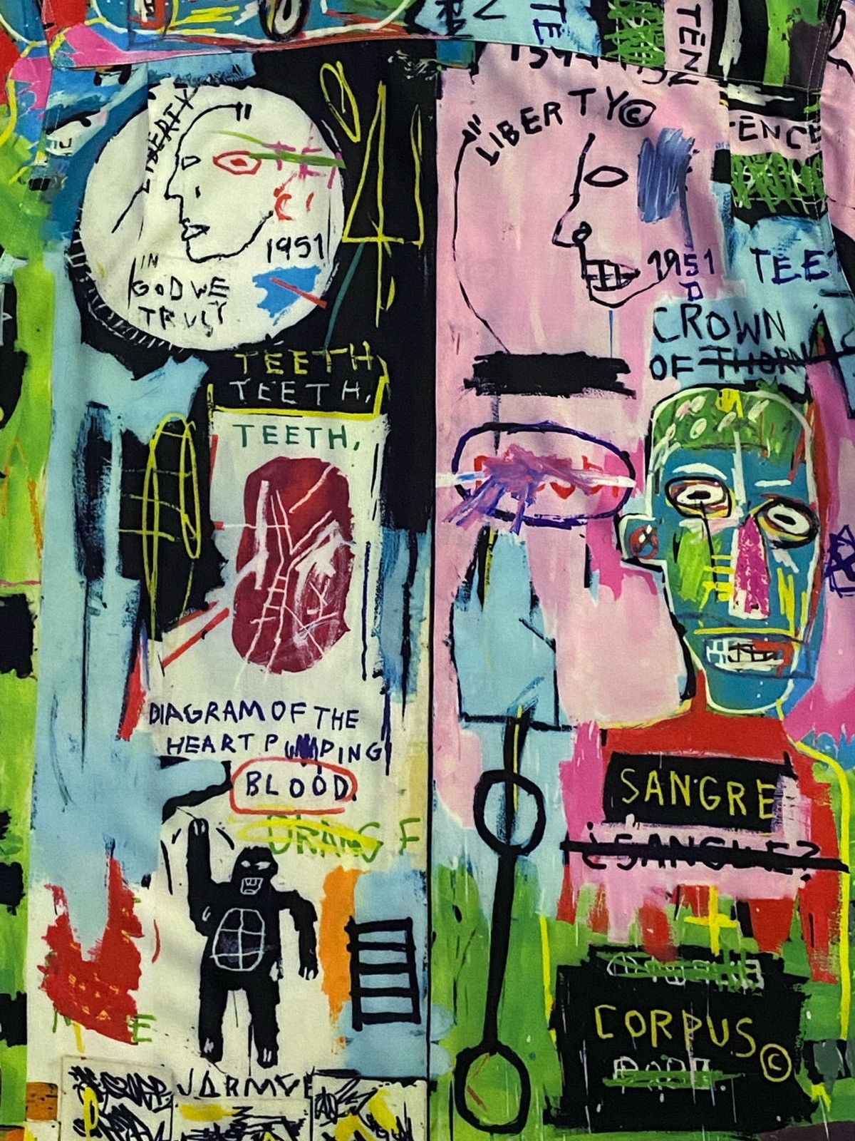 Jean-Michel Basquiat × Wacko Maria Wacko Maria The Art Of Jean Michel Basquiat Full Print Shirt Size US M / EU 48-50 / 2 - 13 Thumbnail