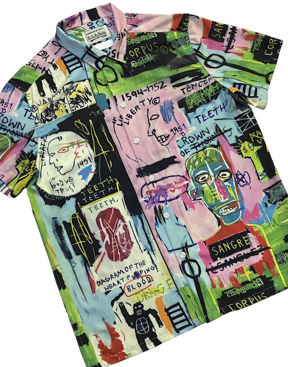 Jean-Michel Basquiat × Wacko Maria Wacko Maria The Art Of Jean Michel Basquiat Full Print Shirt Size US M / EU 48-50 / 2 - 18 Thumbnail