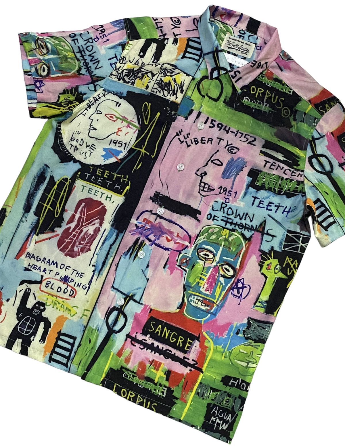 Jean-Michel Basquiat × Wacko Maria Wacko Maria The Art Of Jean Michel Basquiat Full Print Shirt Size US M / EU 48-50 / 2 - 19 Thumbnail