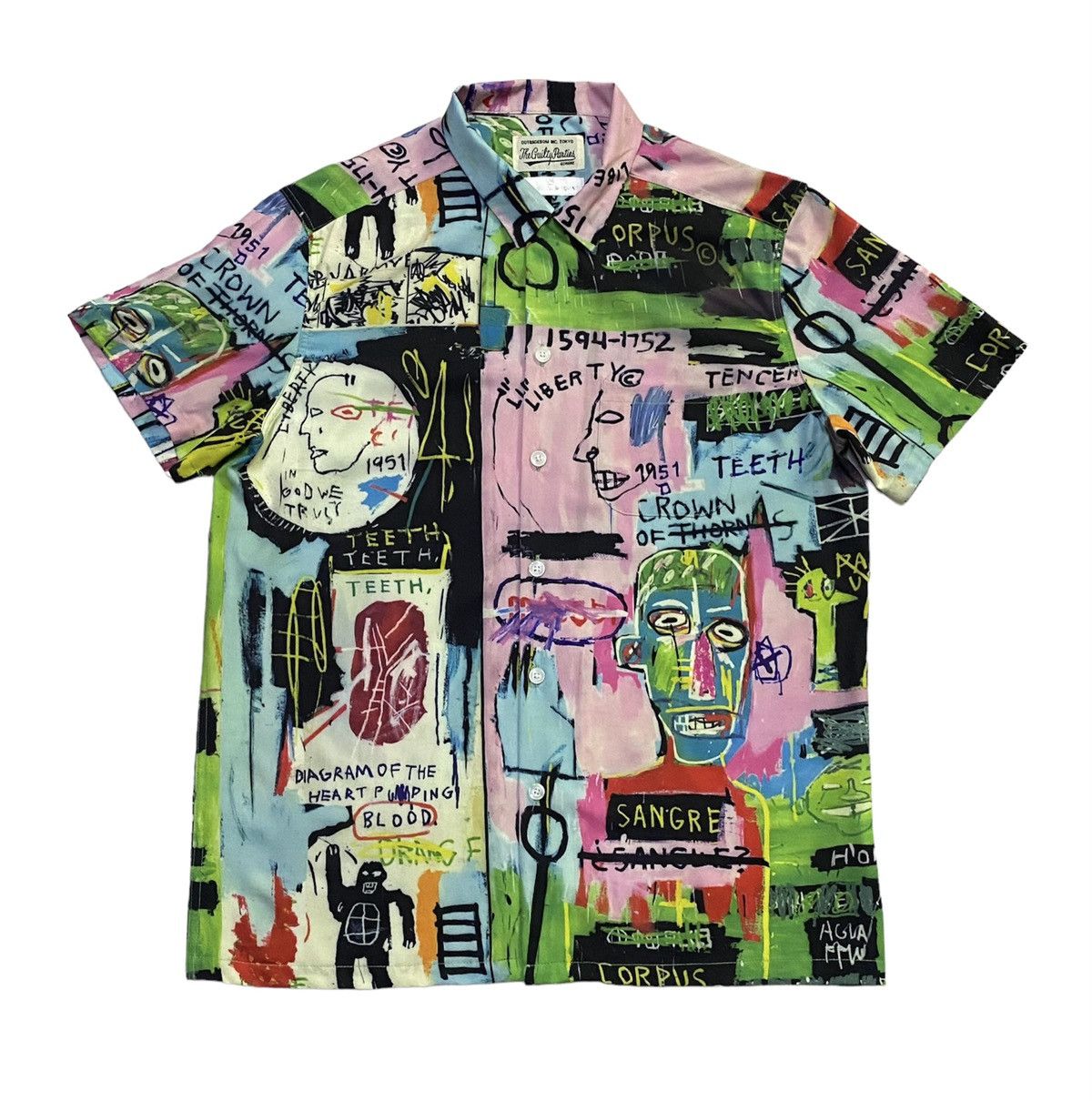 Jean-Michel Basquiat × Wacko Maria Wacko Maria The Art Of Jean Michel Basquiat Full Print Shirt Size US M / EU 48-50 / 2 - 1 Thumbnail