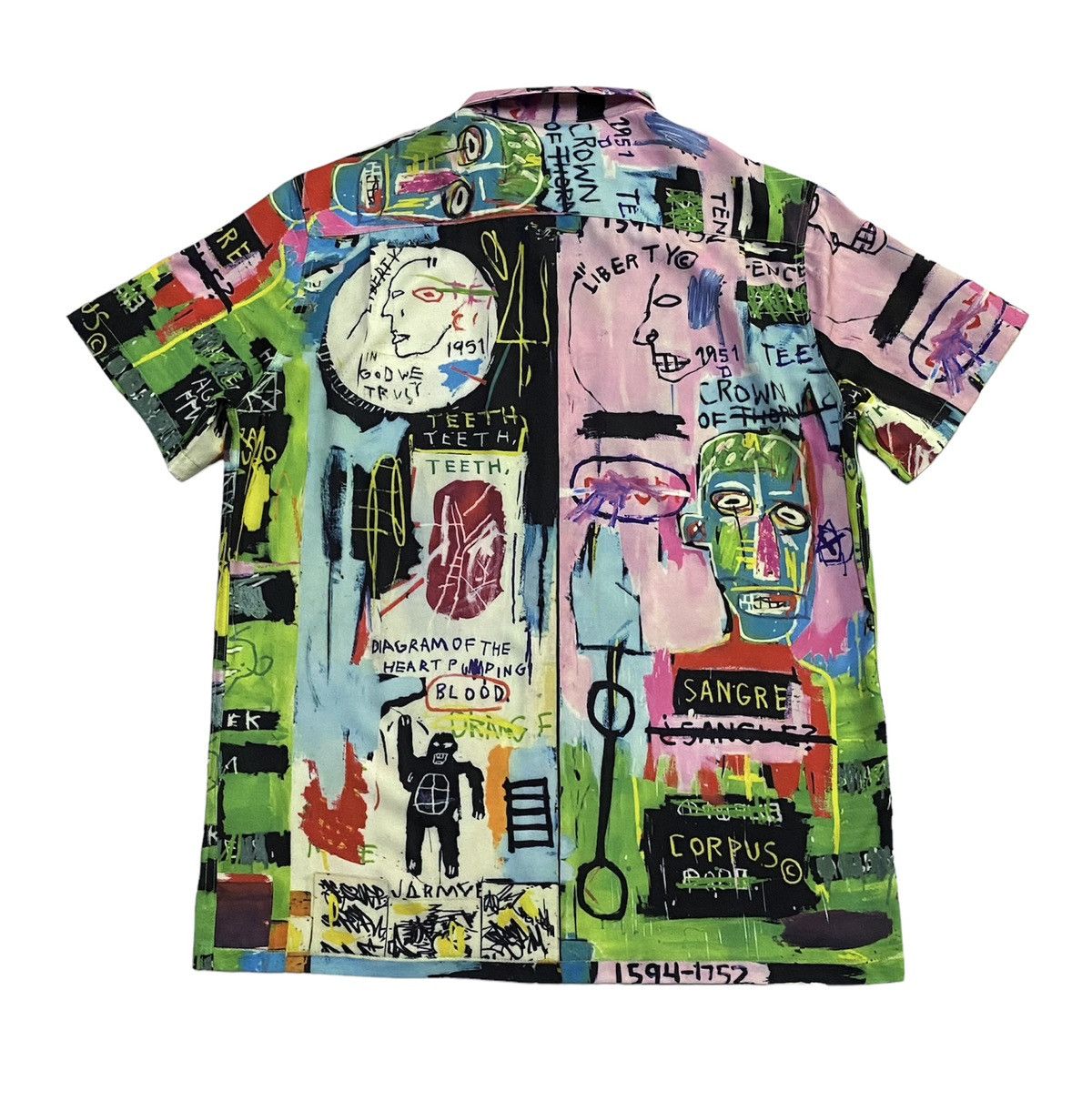 Jean-Michel Basquiat × Wacko Maria Wacko Maria The Art Of Jean Michel Basquiat Full Print Shirt Size US M / EU 48-50 / 2 - 2 Thumbnail