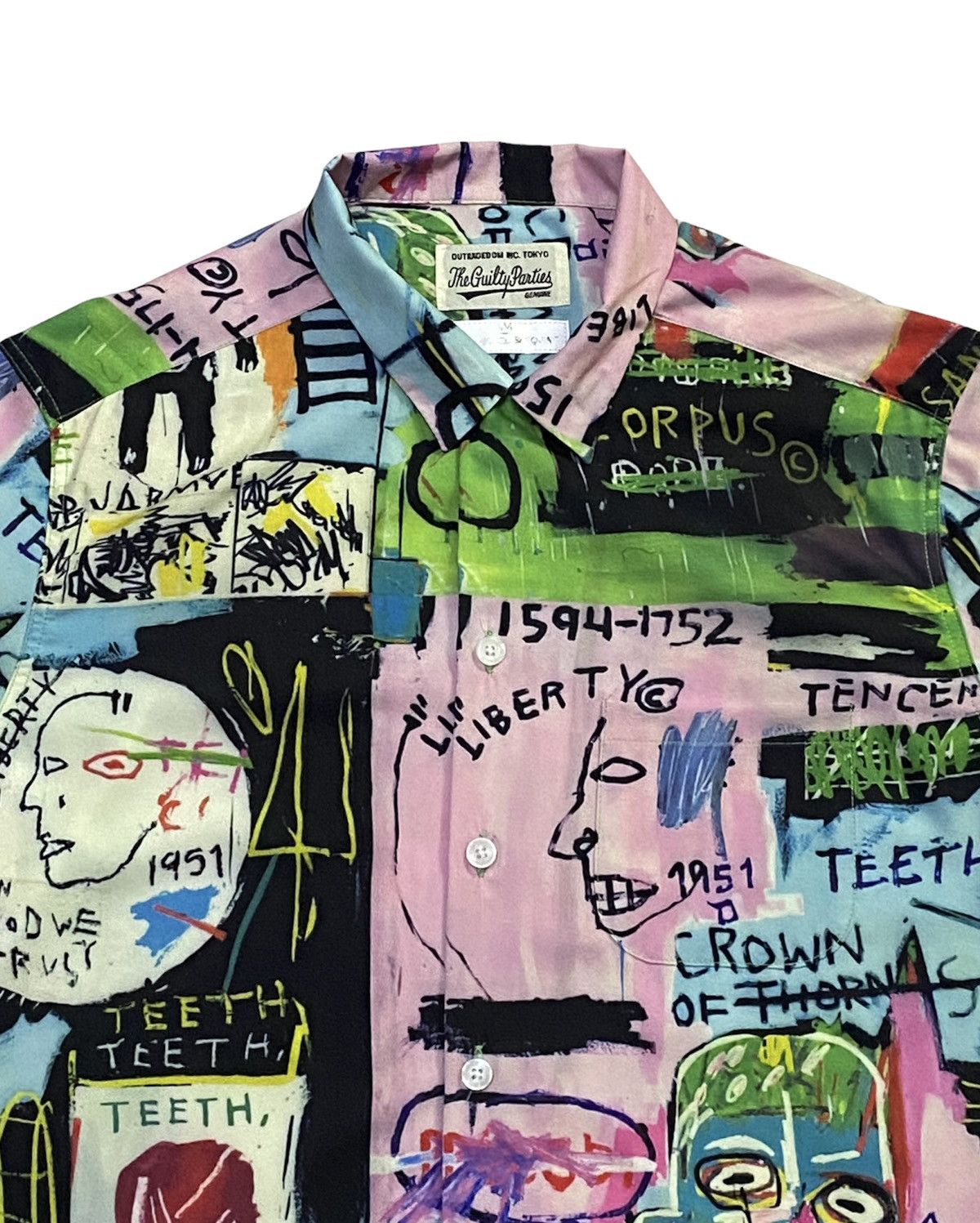 Jean-Michel Basquiat × Wacko Maria Wacko Maria The Art Of Jean Michel Basquiat Full Print Shirt Size US M / EU 48-50 / 2 - 15 Thumbnail