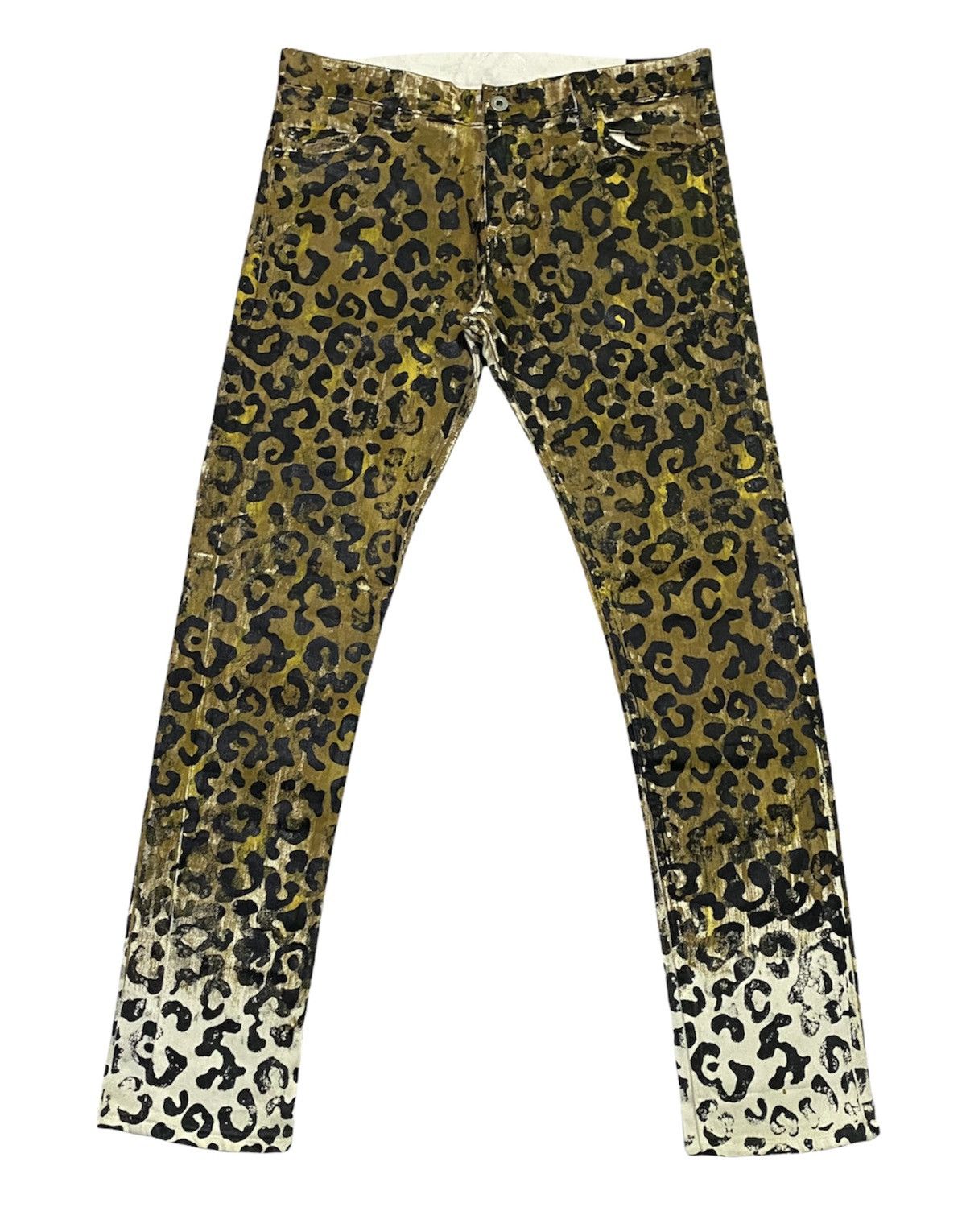 Japanese Brand Z VARGA (JAPANESE BRAND) LEOPARD SLIM FIT JEANS Size US 34 / EU 50 - 1 Thumbnail