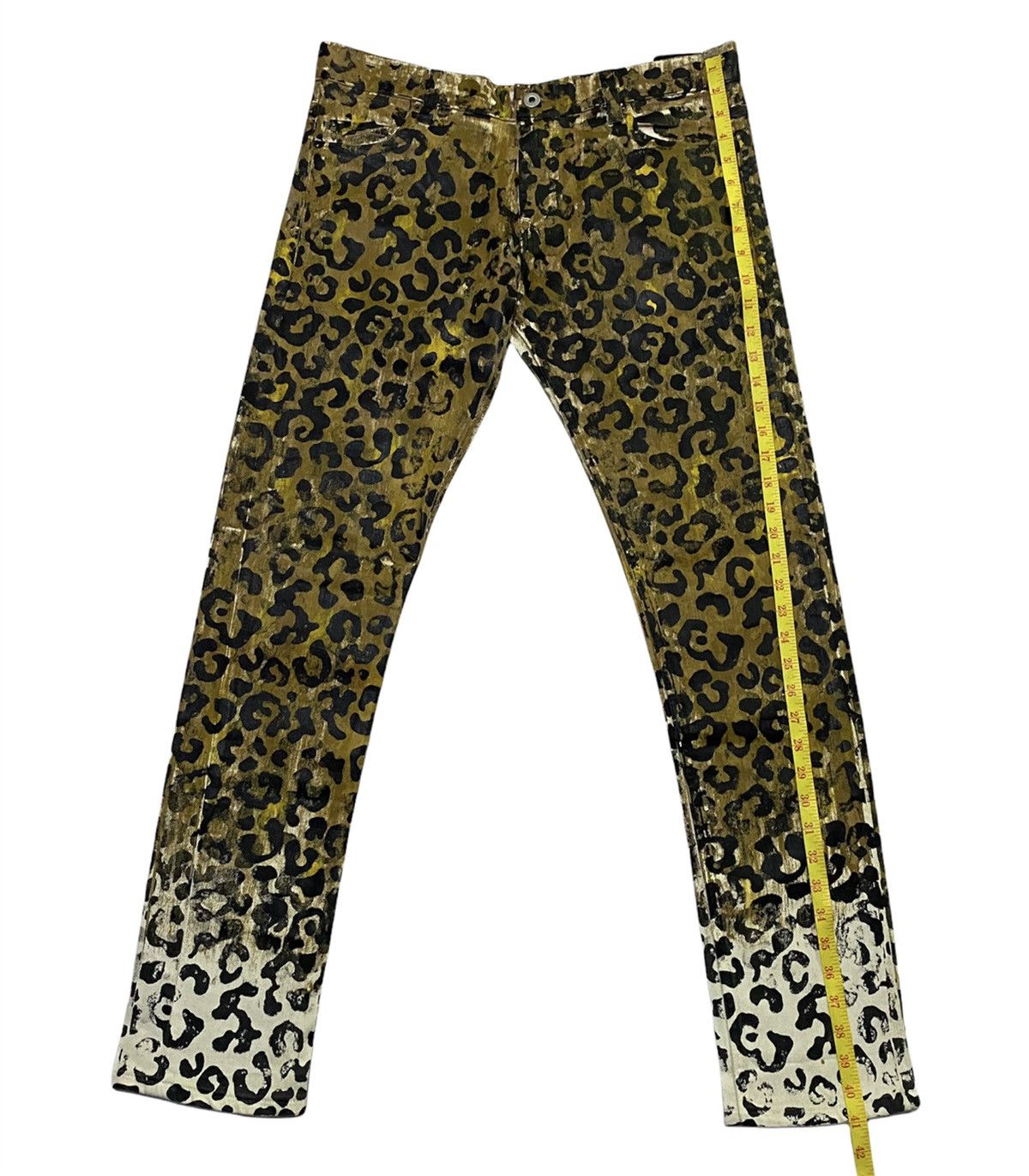 Japanese Brand Z VARGA (JAPANESE BRAND) LEOPARD SLIM FIT JEANS Size US 34 / EU 50 - 4 Thumbnail
