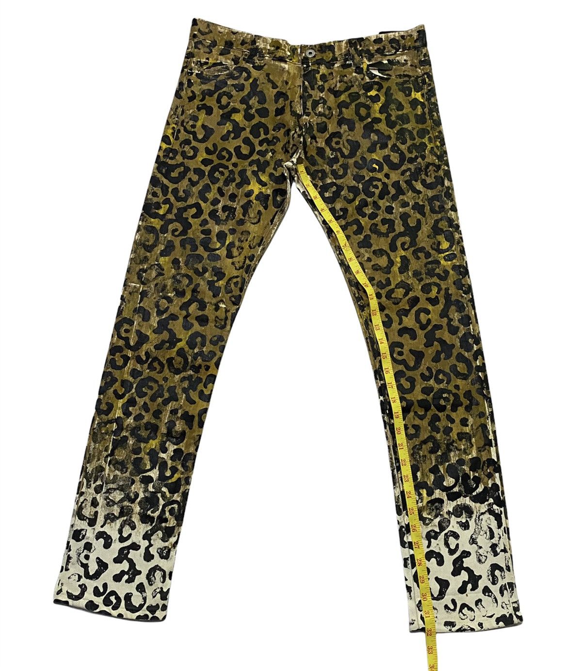 Japanese Brand Z VARGA (JAPANESE BRAND) LEOPARD SLIM FIT JEANS Size US 34 / EU 50 - 5 Thumbnail