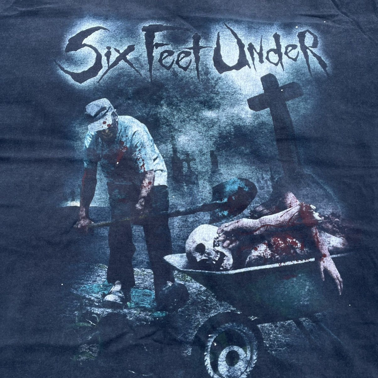 Vintage Vintage 90s Six Feet Under Graphic Tee Faded Black Indie L Size US L / EU 52-54 / 3 - 4 Thumbnail