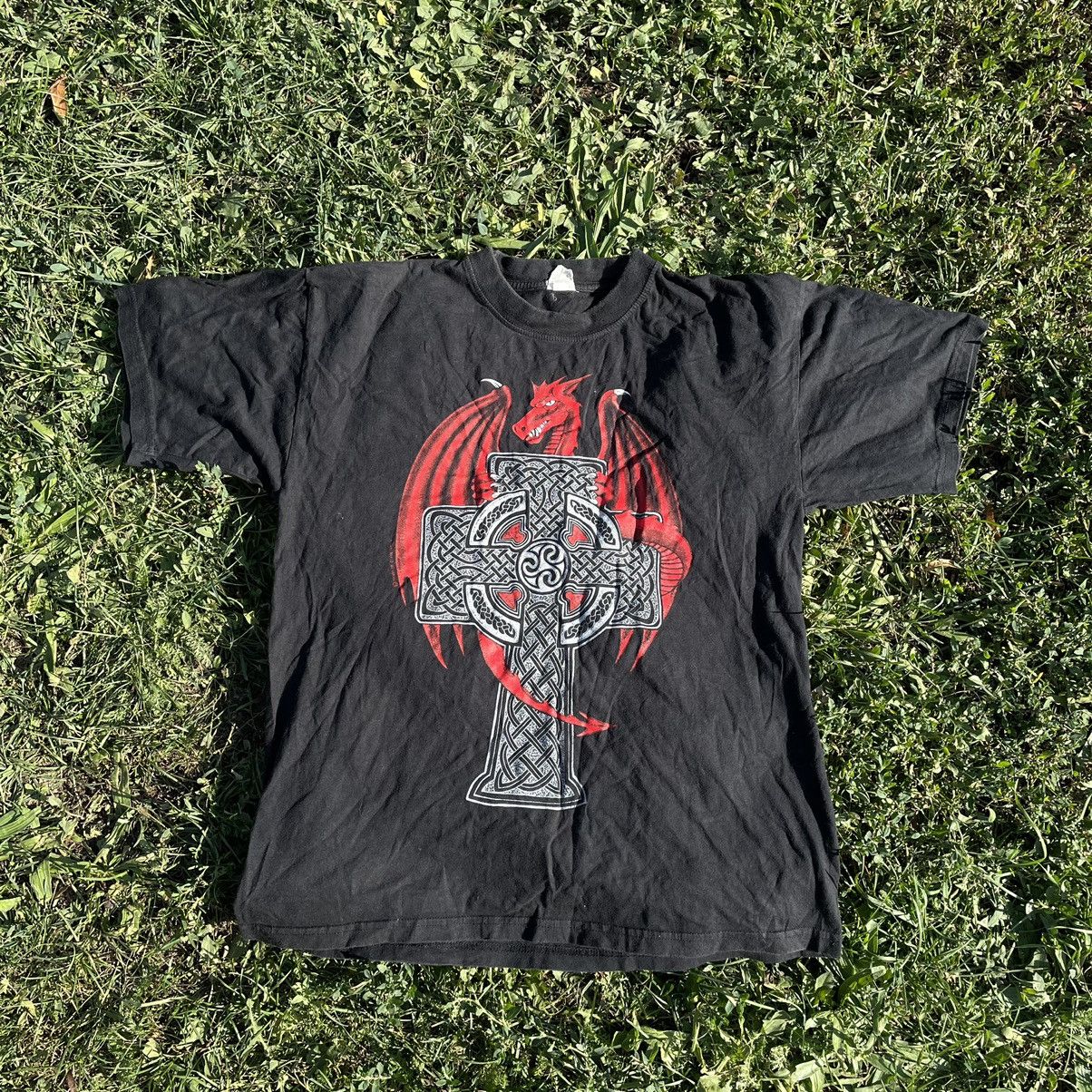 Vintage Y2K God Skulls Vamp Devil Dead Face Horror Print Tee