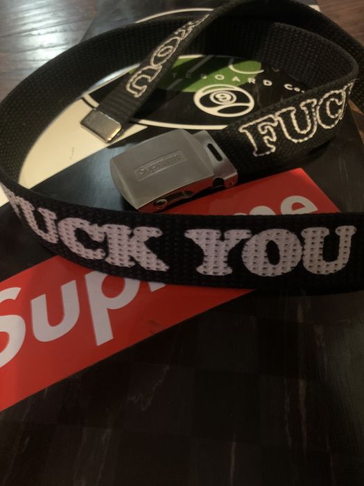 Supreme SUPREME x HYSTERIC GLAMOUR “FUCK YOU” BELT L/XL | Grailed