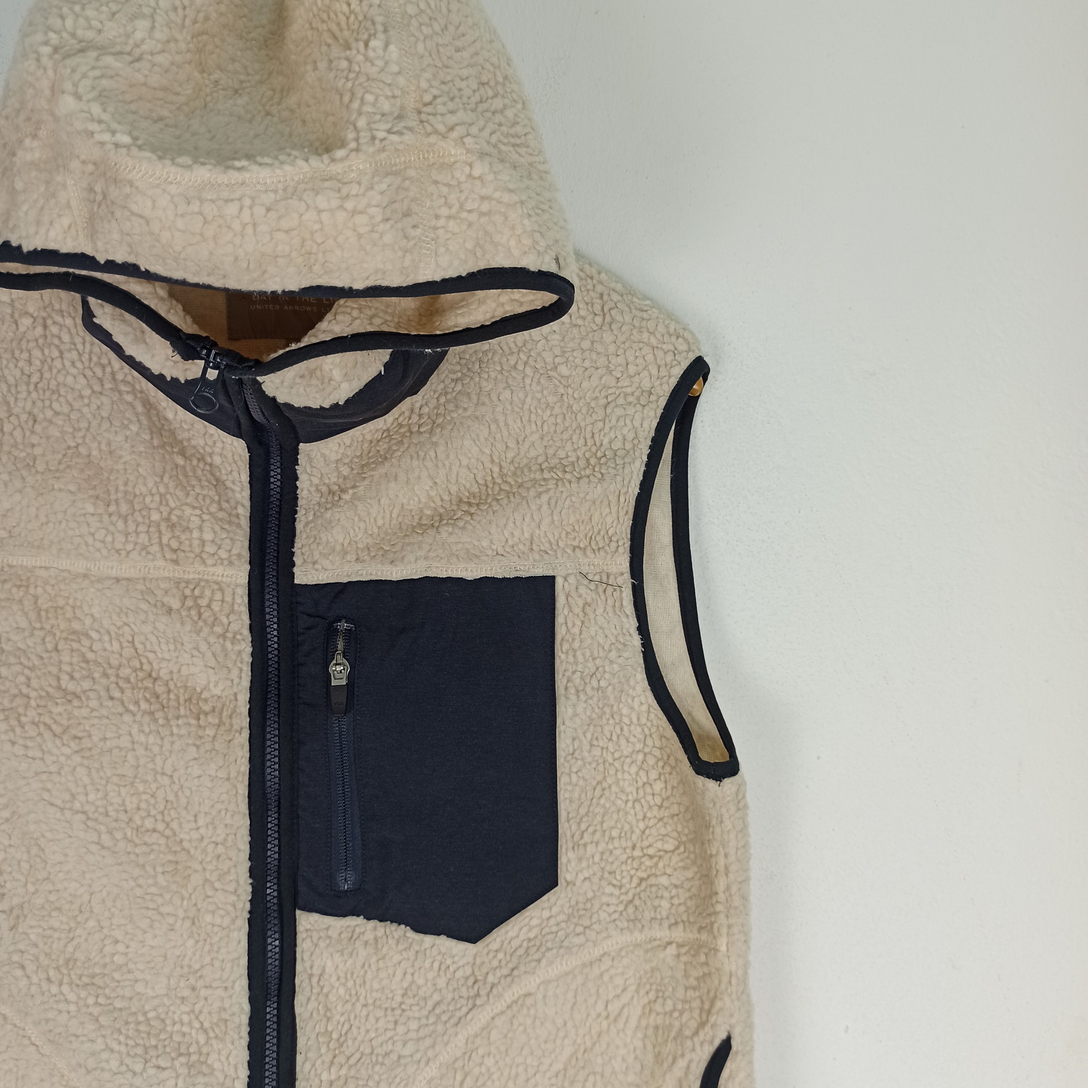 Designer Rare United Arrows Fleece Hoodie Vest Size US M / EU 48-50 / 2 - 3 Thumbnail